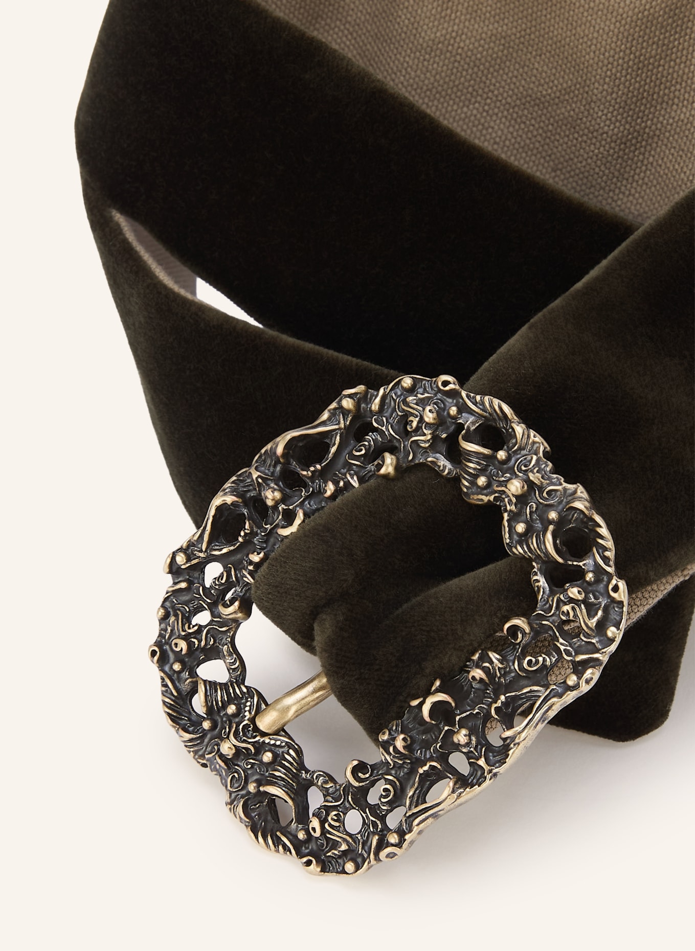 Gottseidank GUSTI Velvet Belt: DARK GREEN / GOLD