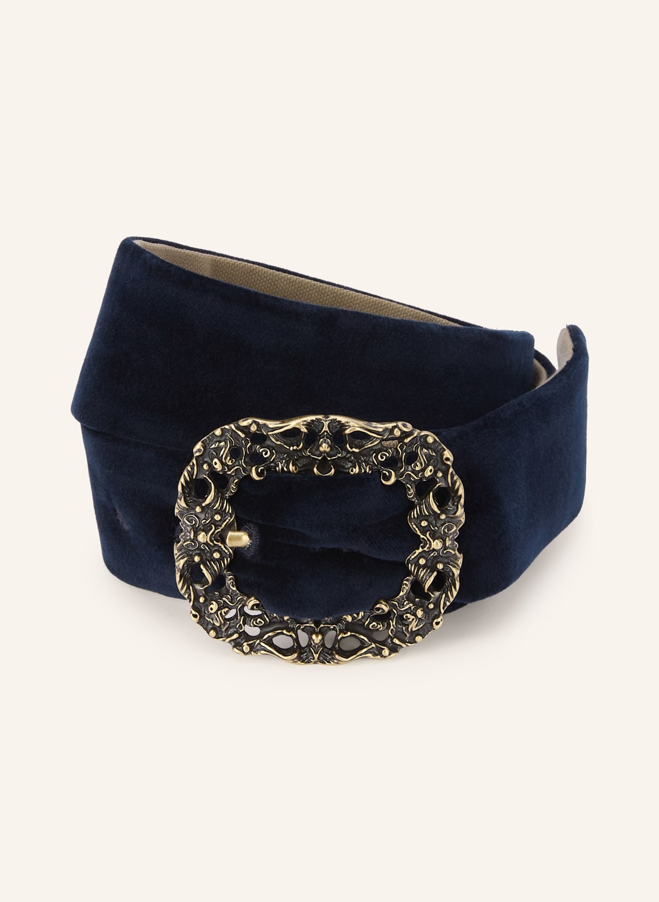 Gottseidank GUSTI Velvet Belt: DARK BLUE / GOLD
