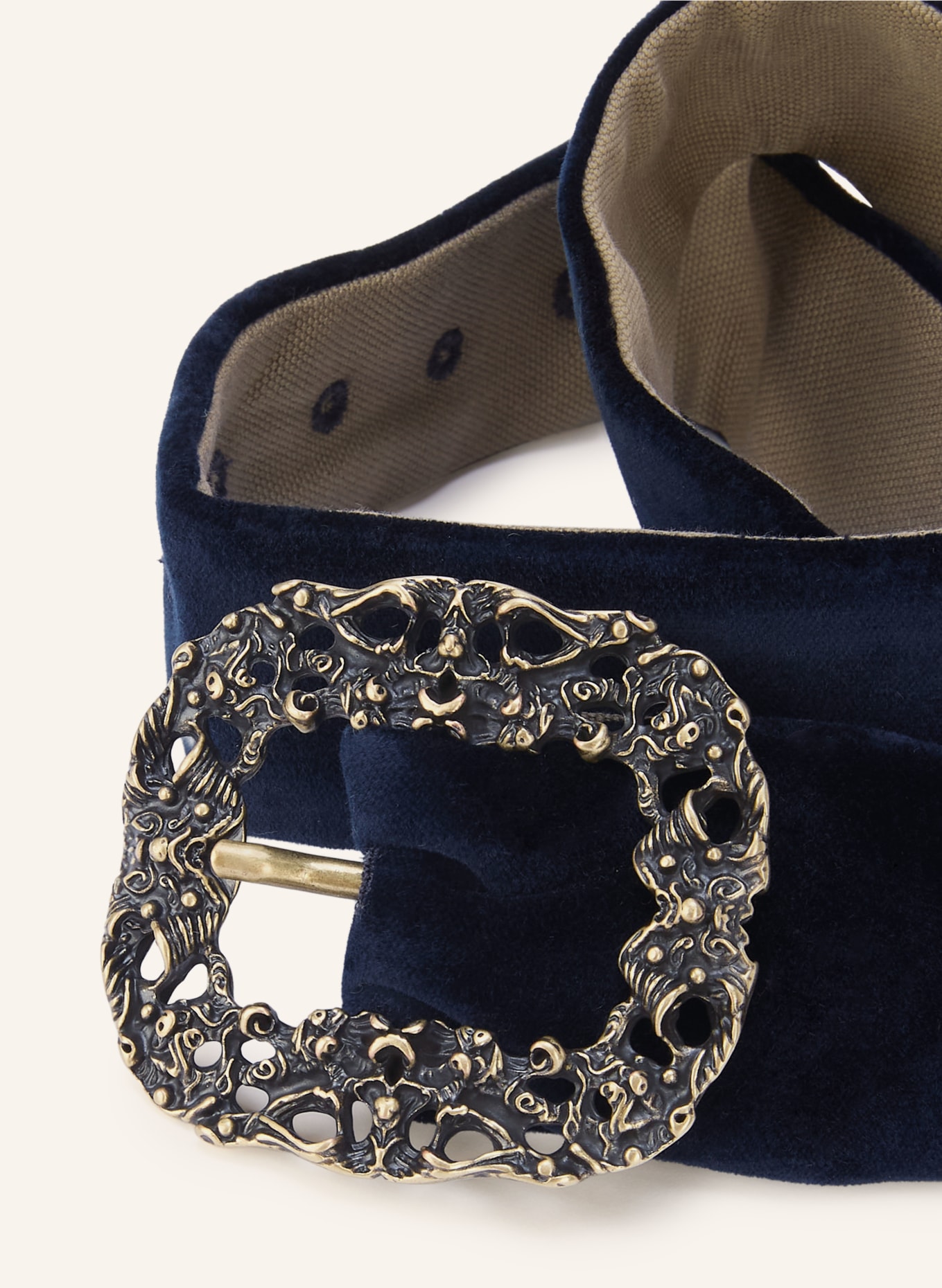 Gottseidank GUSTI Velvet Belt: DARK BLUE / GOLD