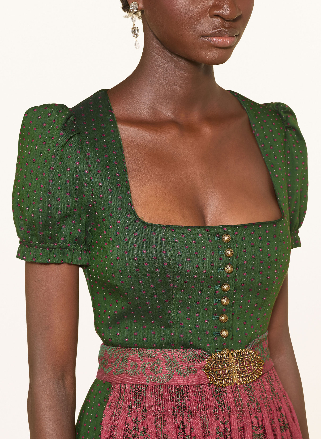 Gottseidank Dirndl ELODIE: GRÜN / FUCHSIA
