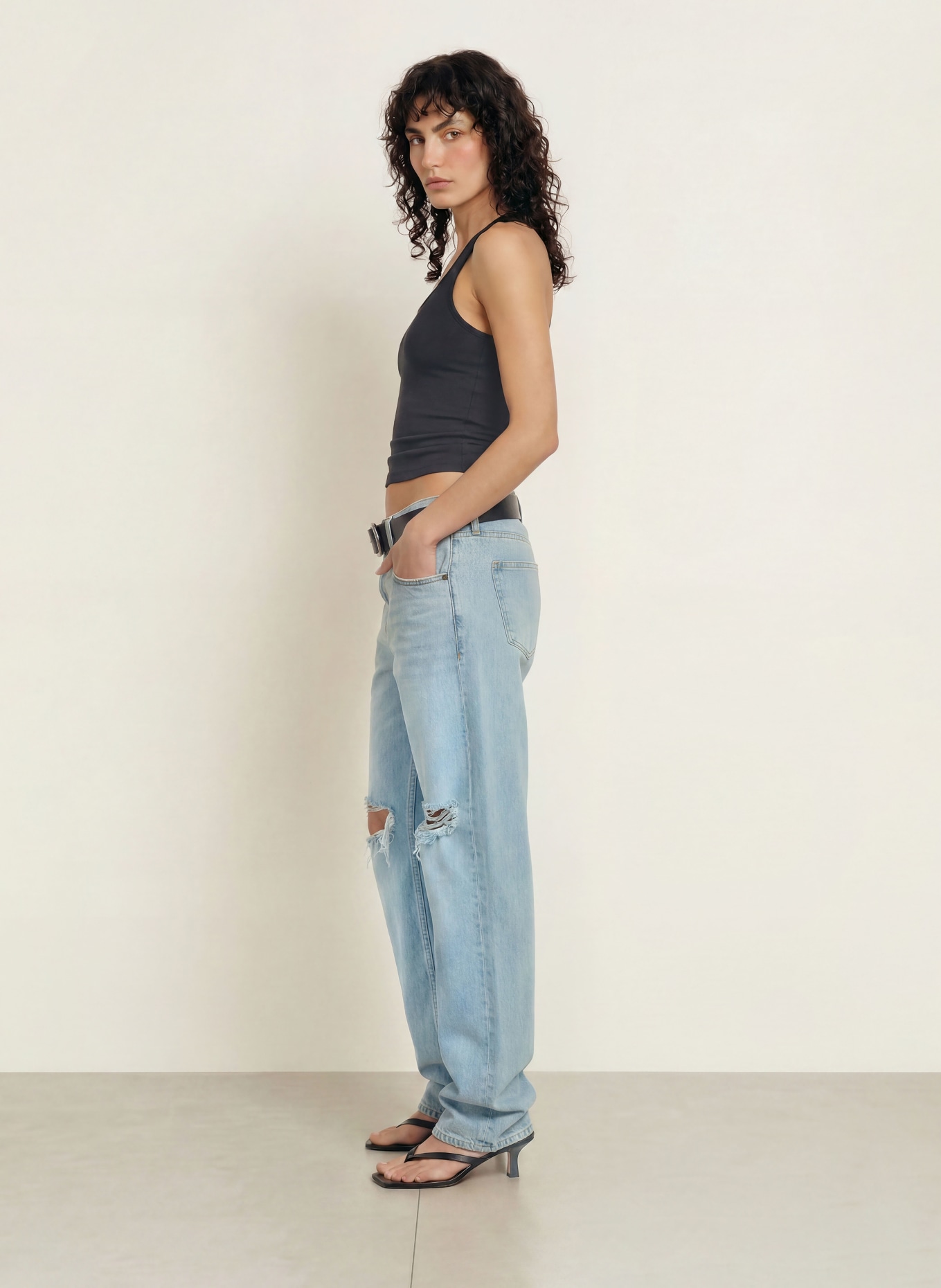 GOOD AMERICAN Distressed jeans: 1249 Indigo