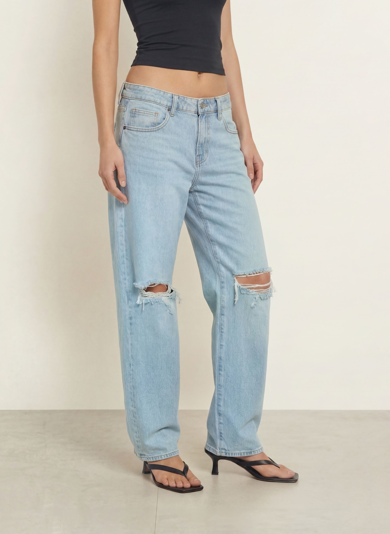 GOOD AMERICAN Distressed jeans: 1249 Indigo