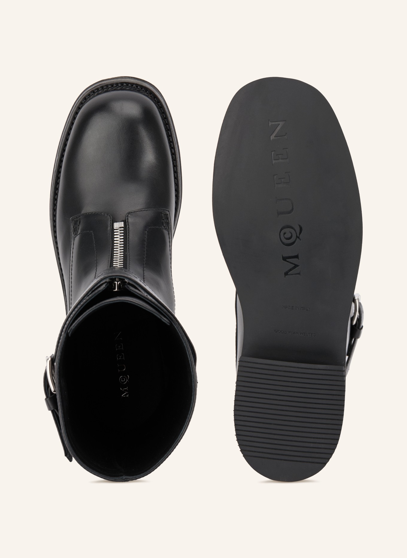 McQUEEN Boots: SCHWARZ