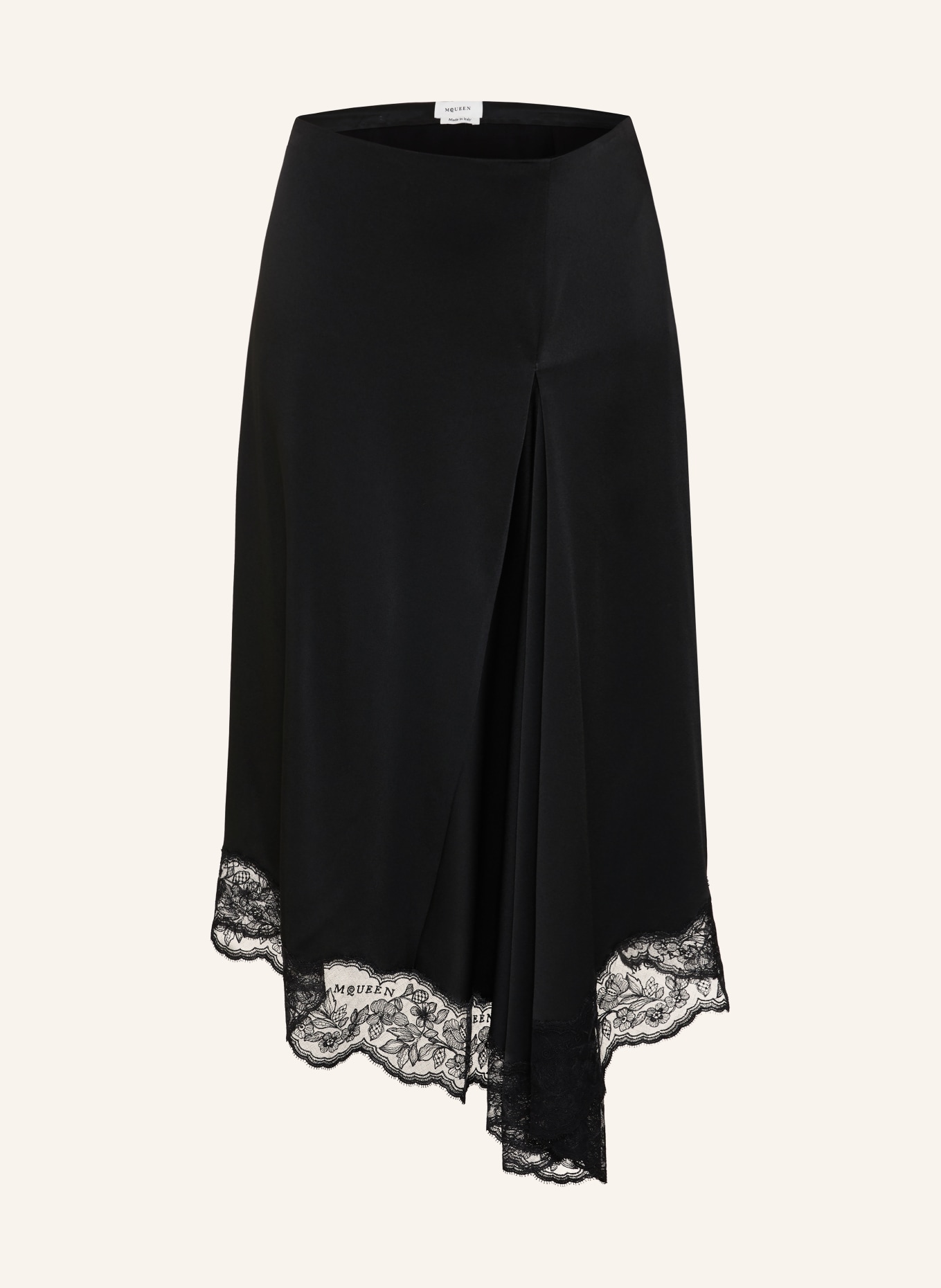 McQUEEN Fustă cu dantelă: NEGRU