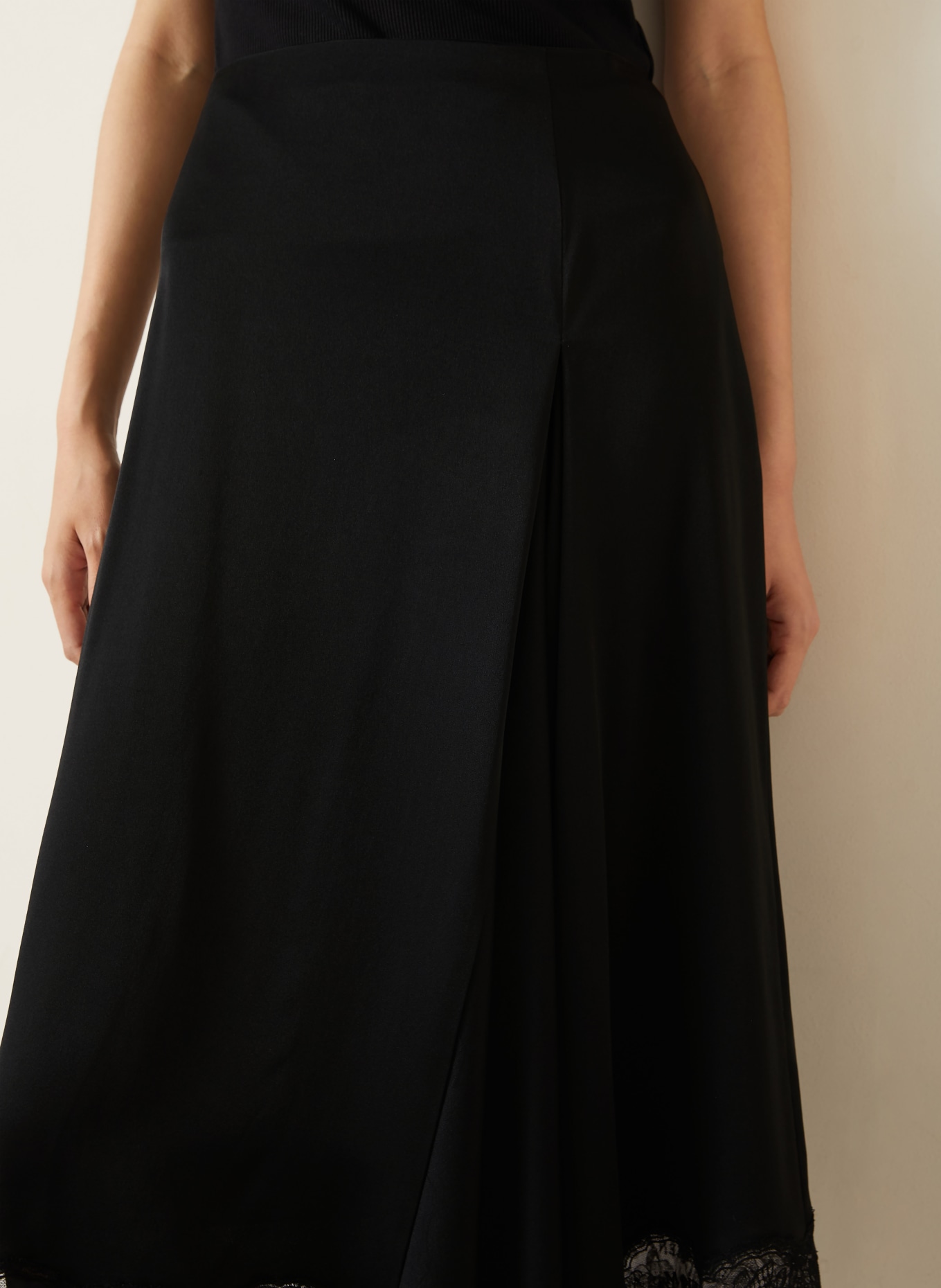 McQUEEN Fustă cu dantelă: NEGRU