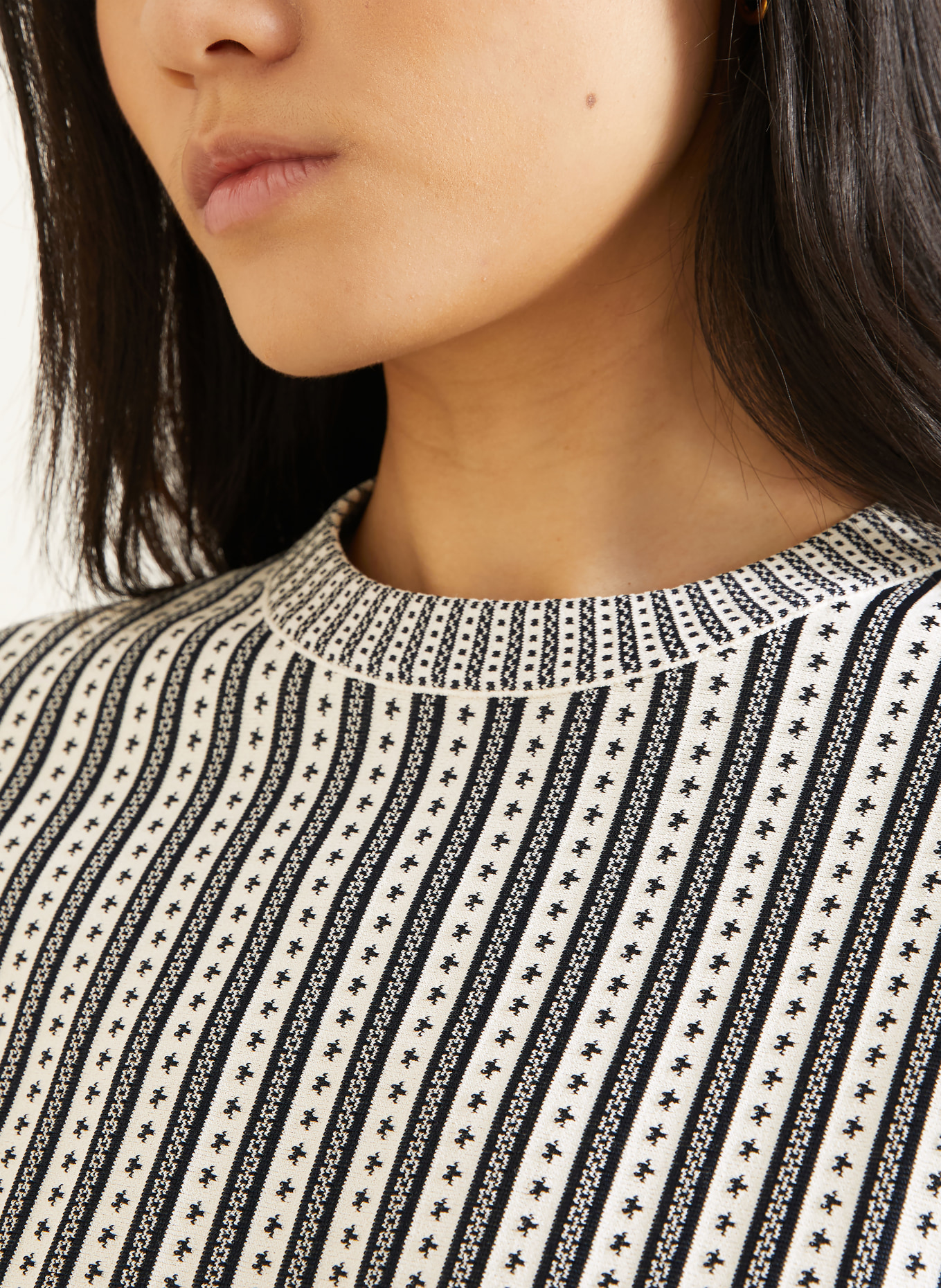 McQUEEN Knit shirt: WHITE / DARK BLUE