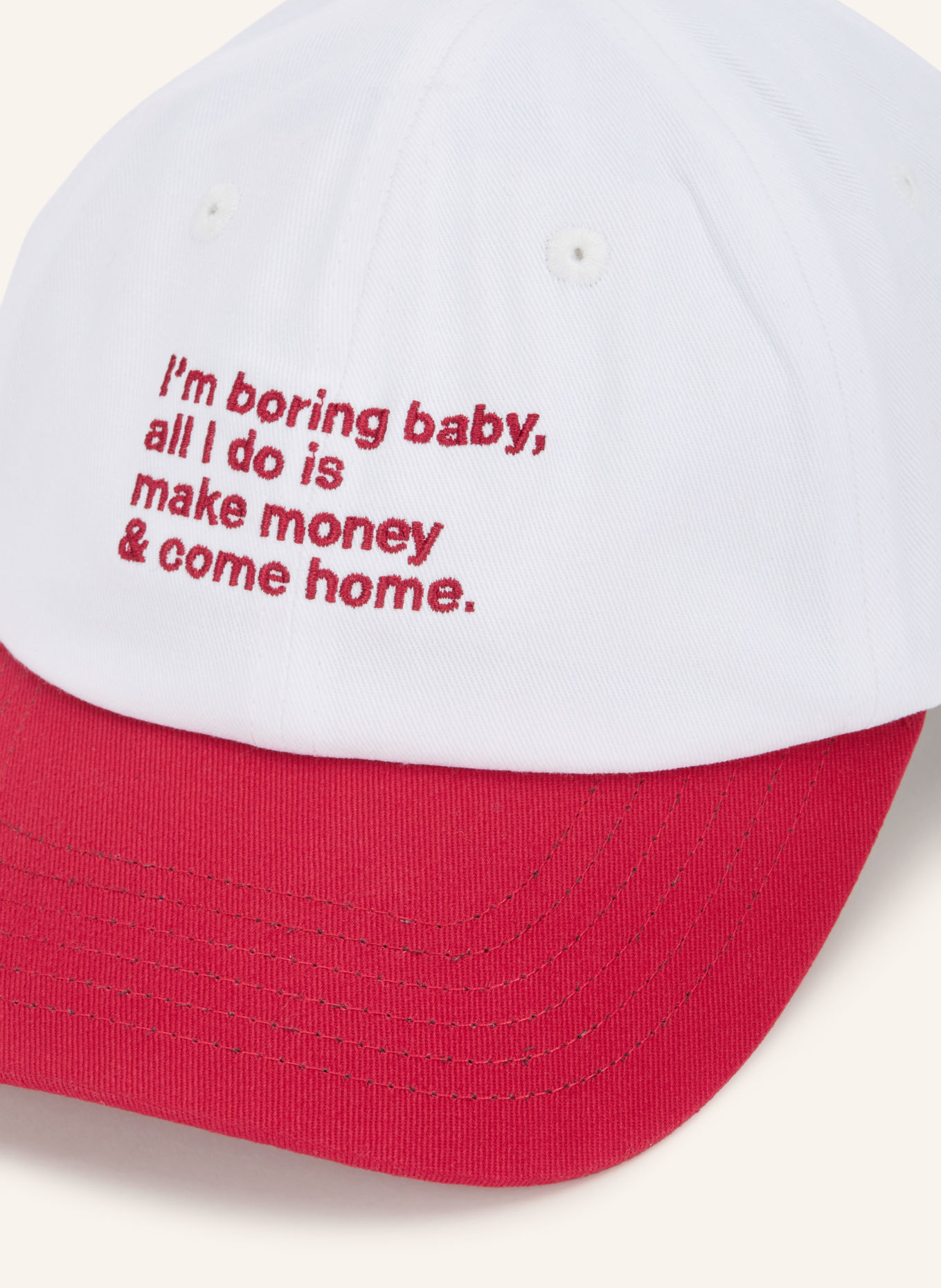 Hatline LAB Cap BORING: WEISS / ROT