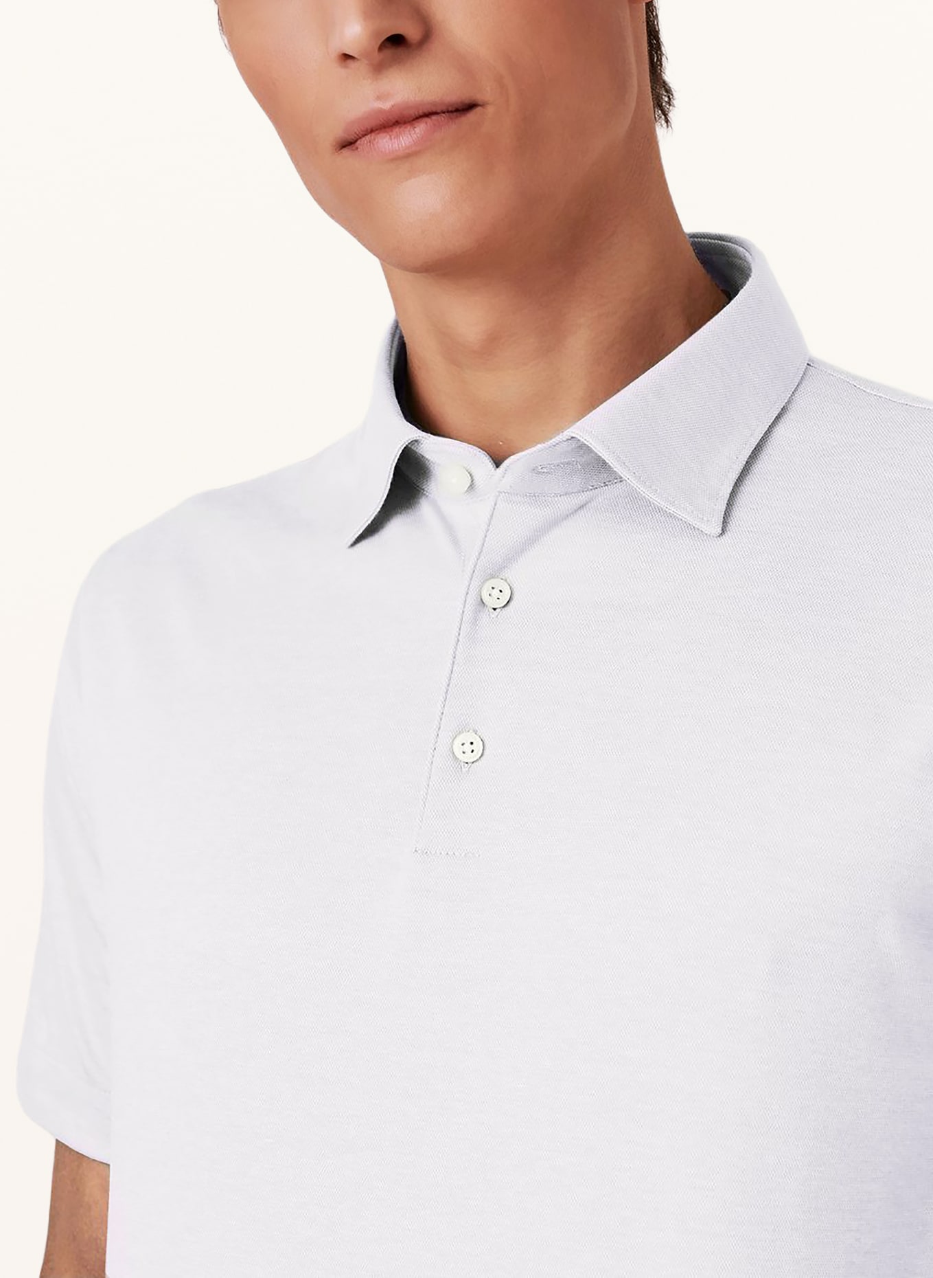DESOTO Polo piqué: BLANC