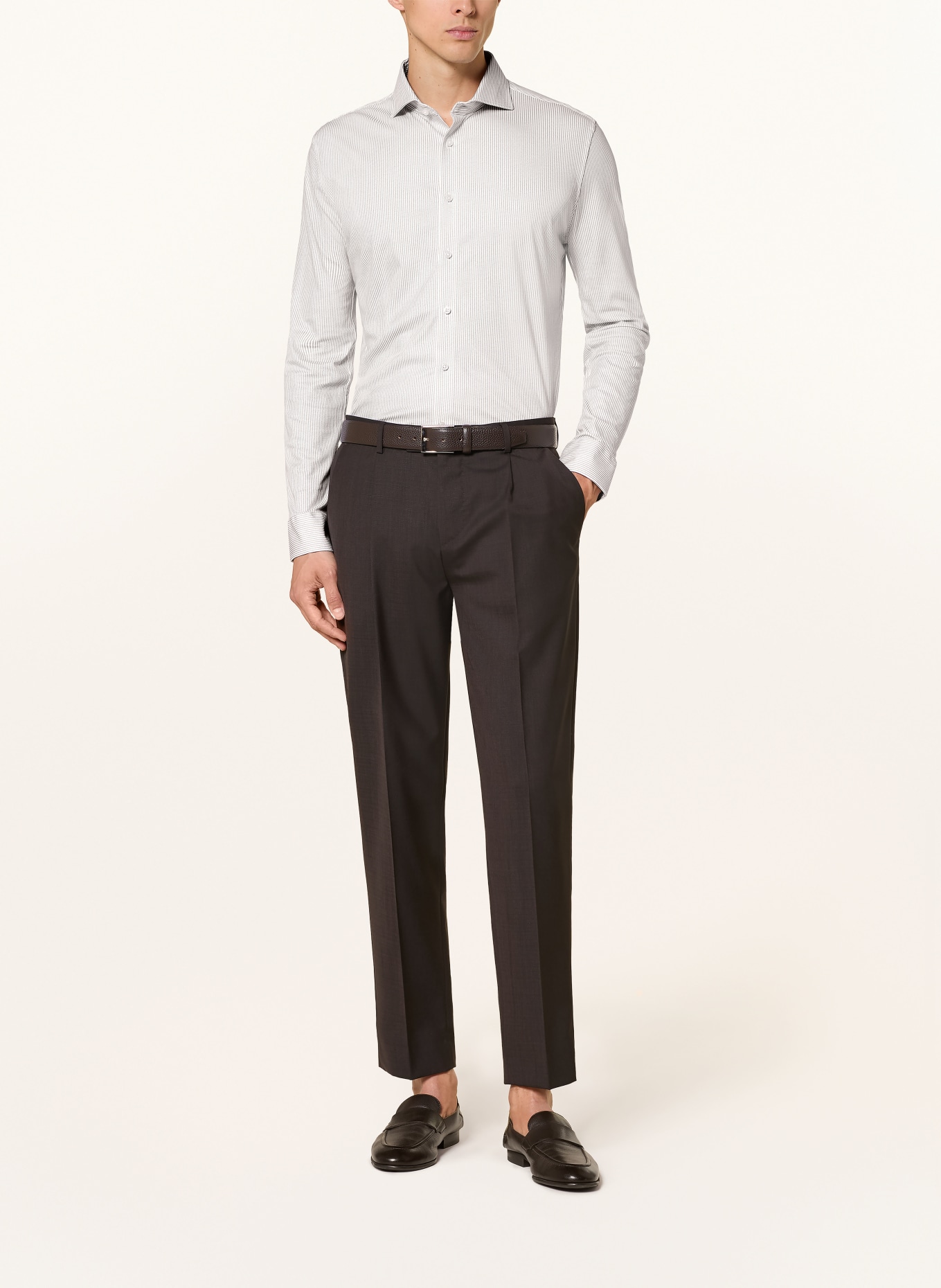 DESOTO Slim-Fit Jersey Shirt: CREAM / TAUPE