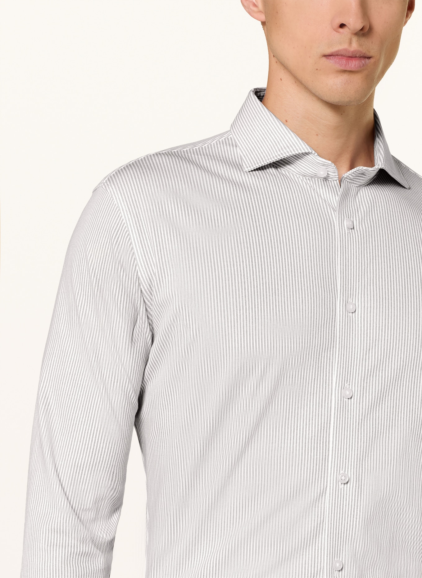 DESOTO Slim-Fit Jersey Shirt: CREAM / TAUPE