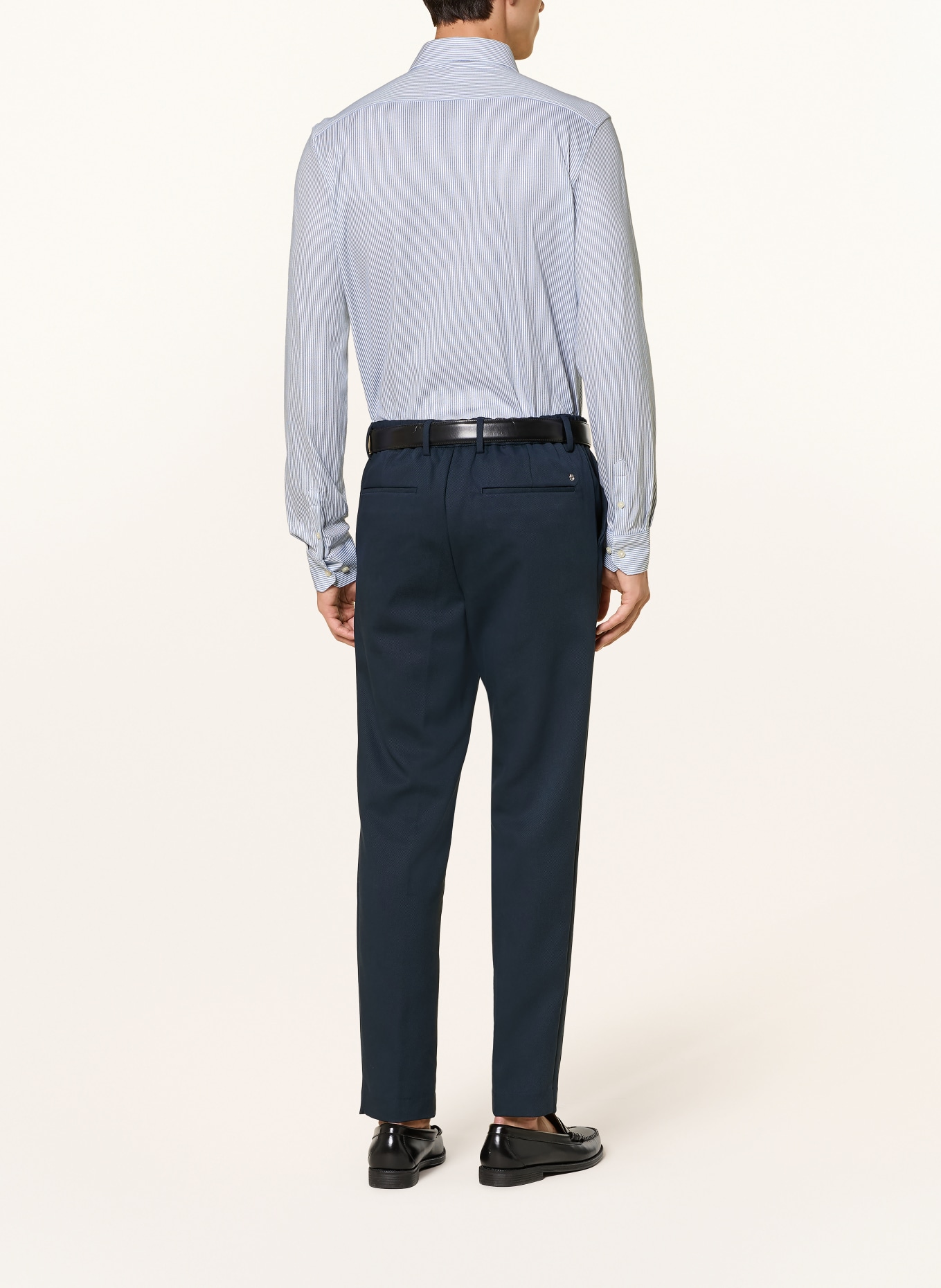DESOTO Slim-Fit Jersey Shirt: WHITE / BLUE GRAY