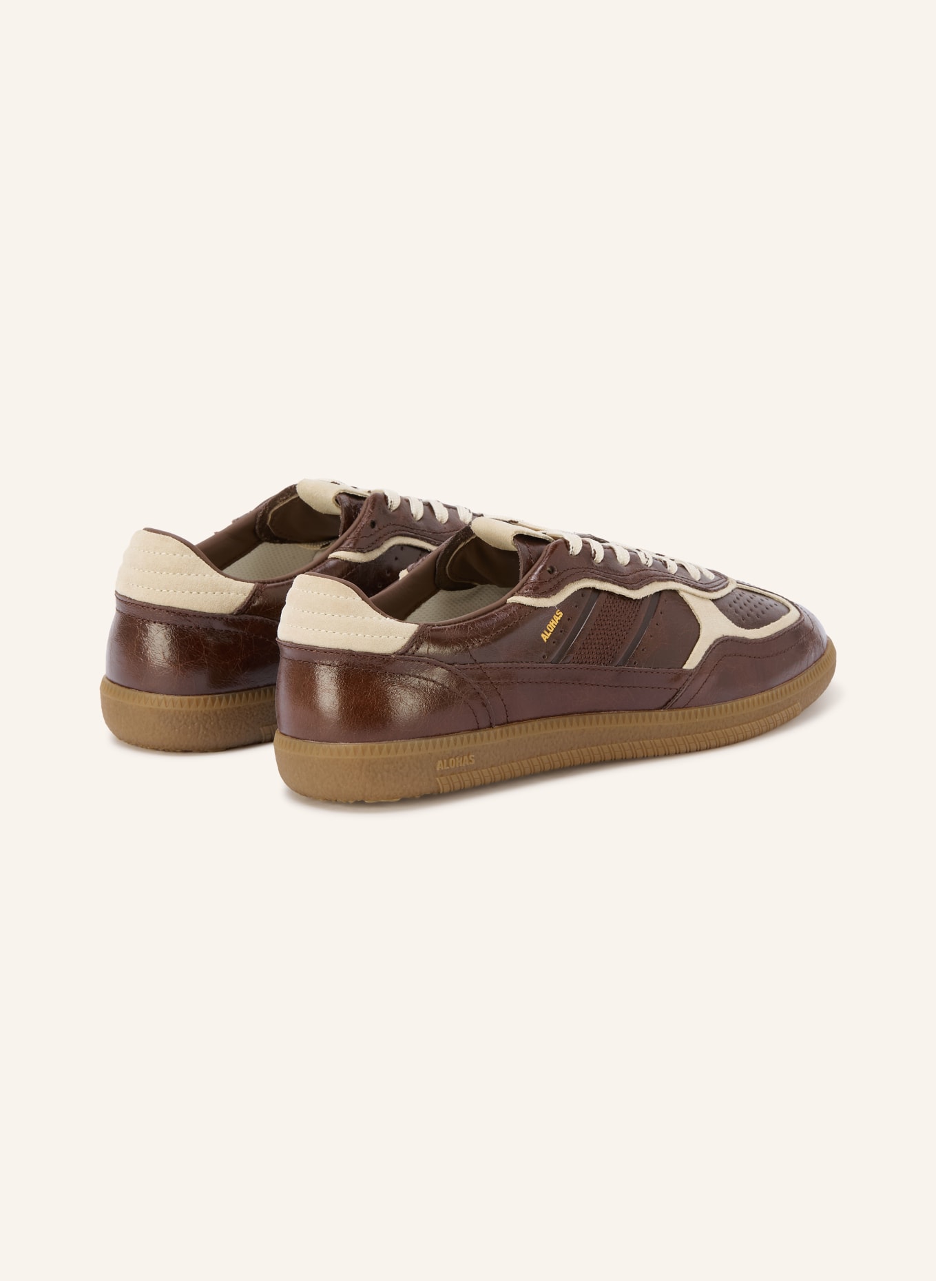 ALOHAS Sneakersy TB 490: CIEMNOBRĄZOWY / KREMOWY