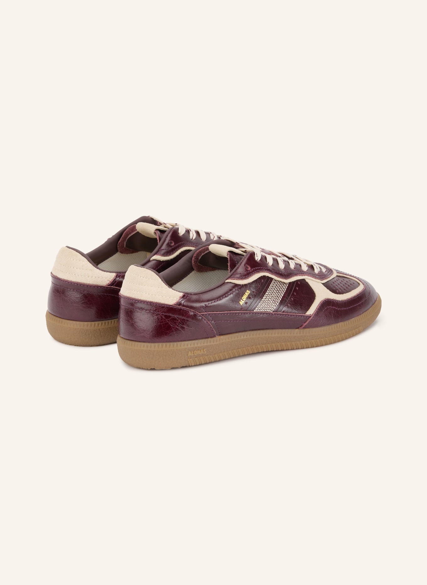ALOHAS Sneakersy TB 490: CIEMNOCZERWONY / KREMOWY