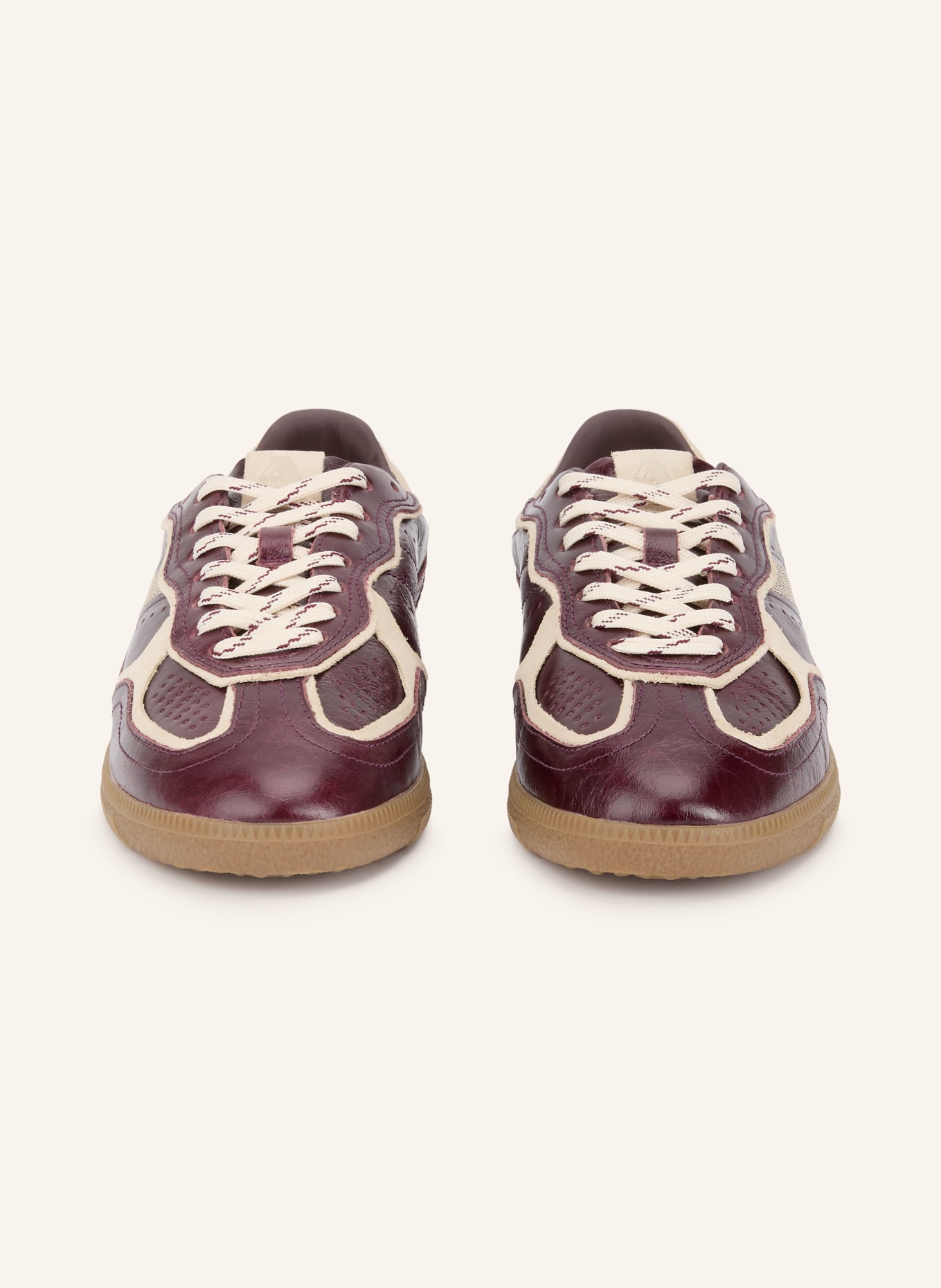 ALOHAS Sneakersy TB 490: CIEMNOCZERWONY / KREMOWY