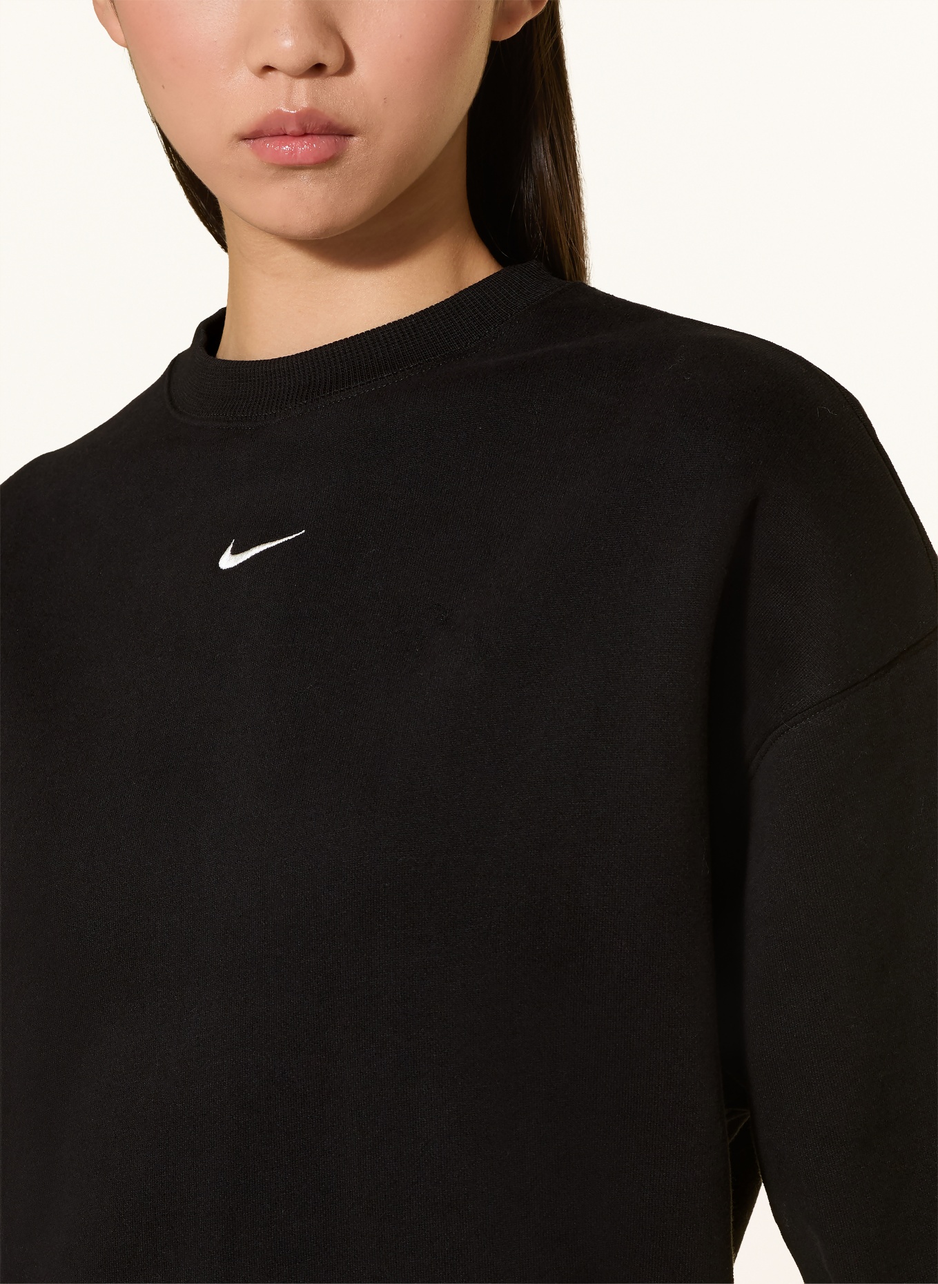 Nike Oversized Sweatshirt STUDIO FLEECE: BLACK / WHITE