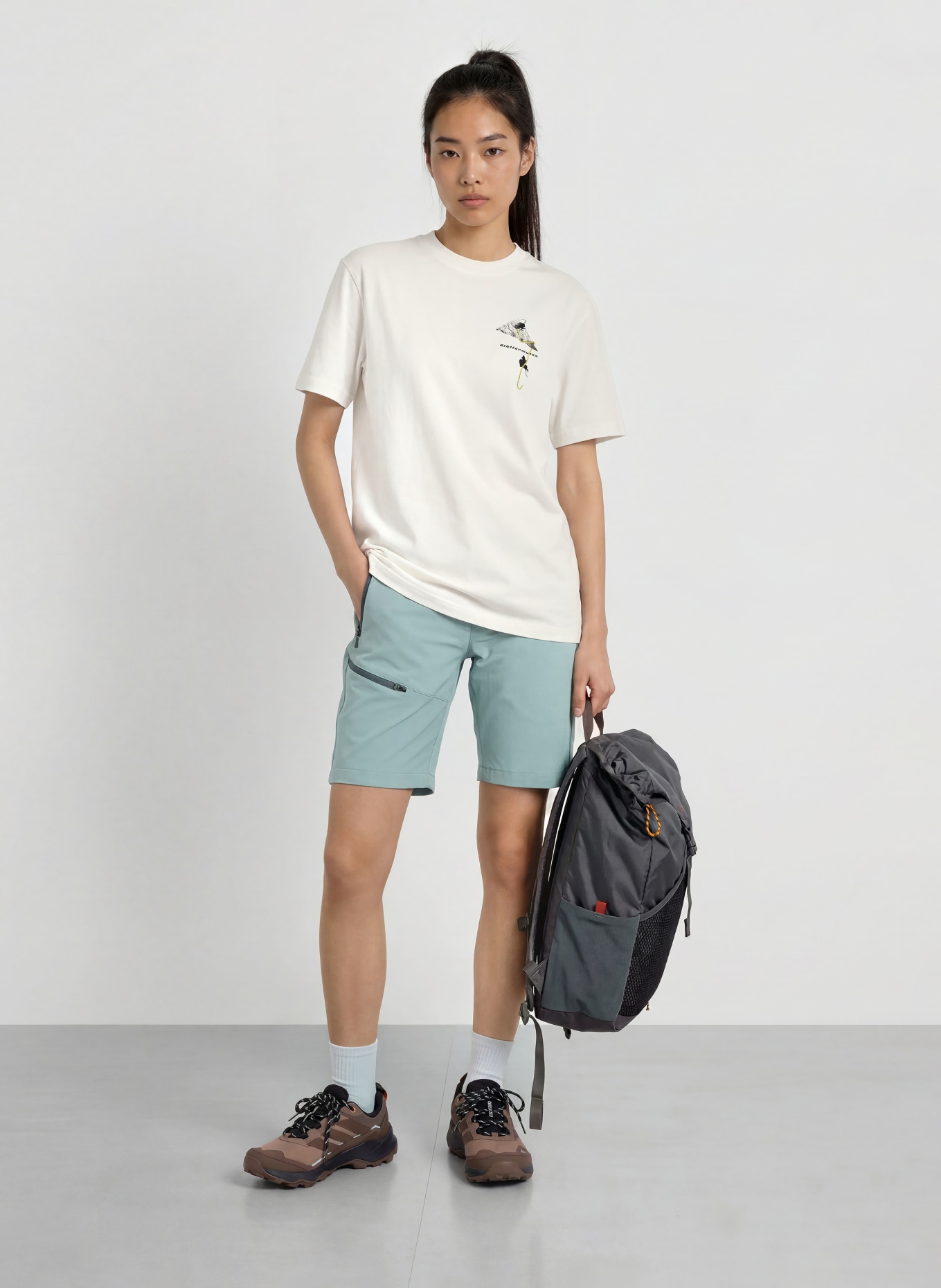 me°ru' Trekkingshorts LAKE LOUISE: BLAUWGRIJS