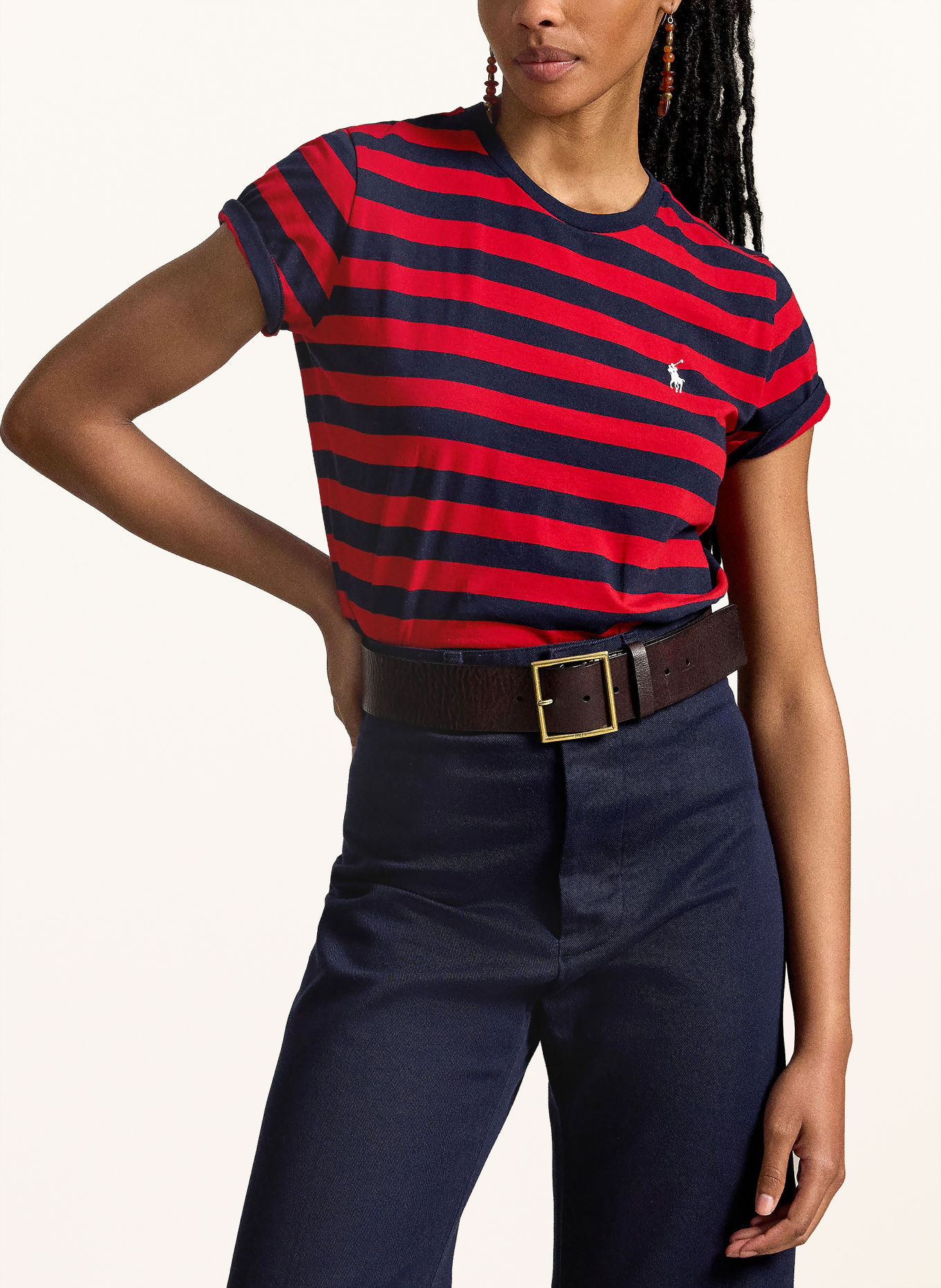 POLO RALPH LAUREN T-shirt: CZERWONY / GRANATOWY