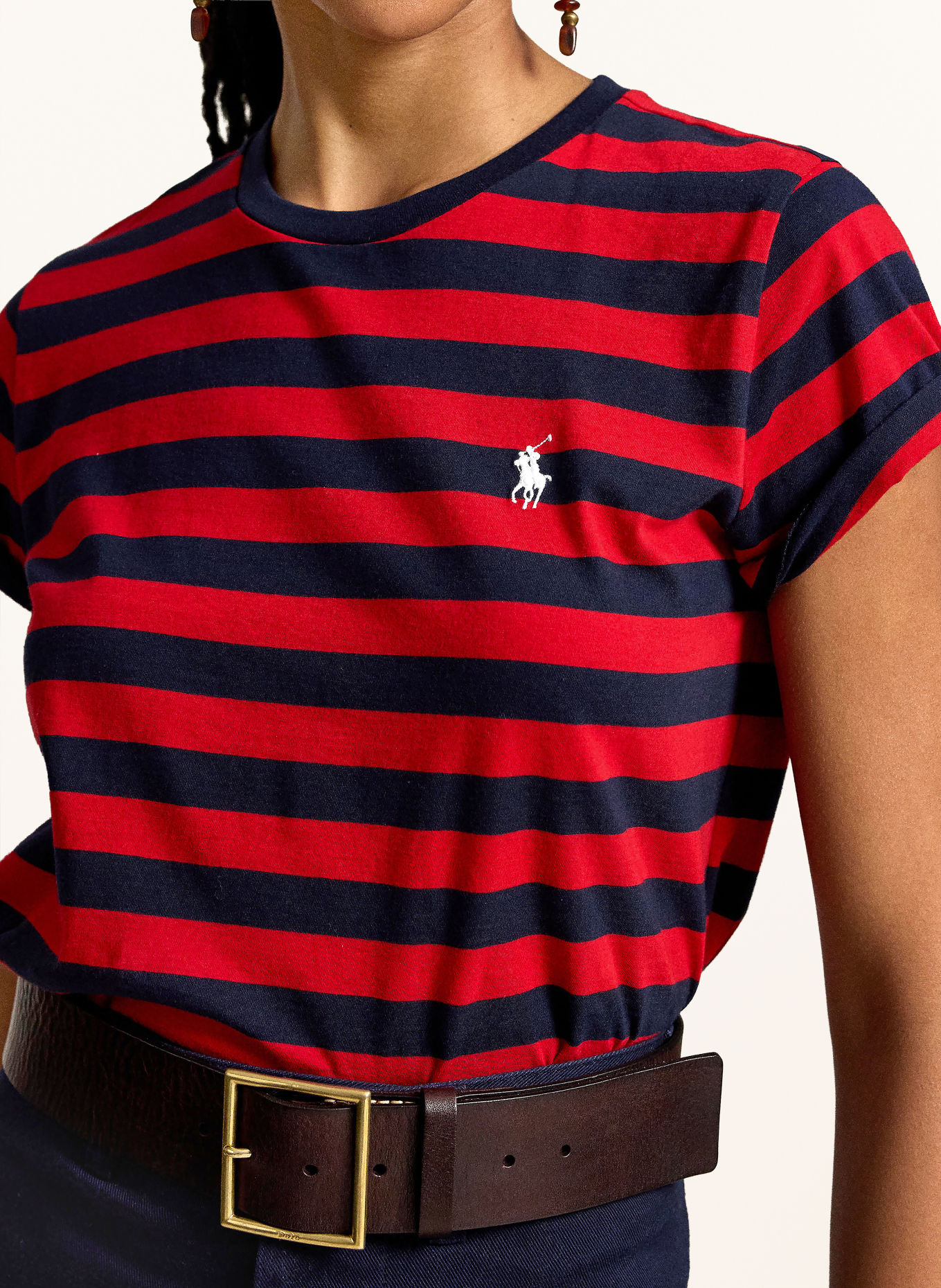 POLO RALPH LAUREN T-shirt: CZERWONY / GRANATOWY