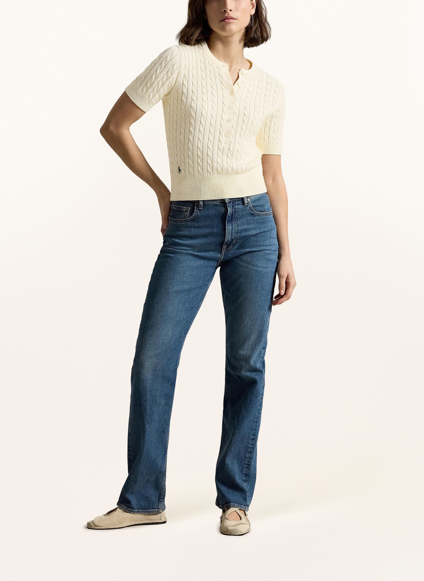 POLO RALPH LAUREN Strickshirt: CREME