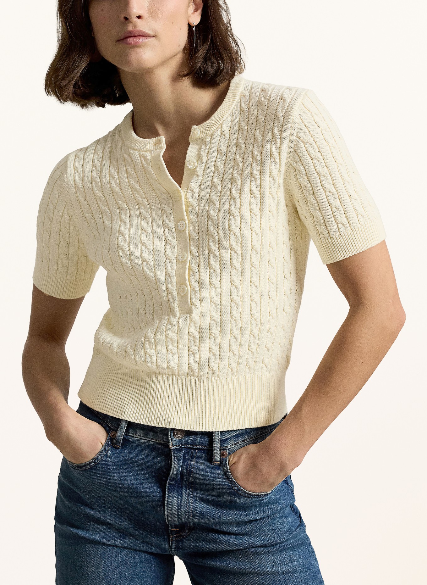 POLO RALPH LAUREN Strickshirt: CREME