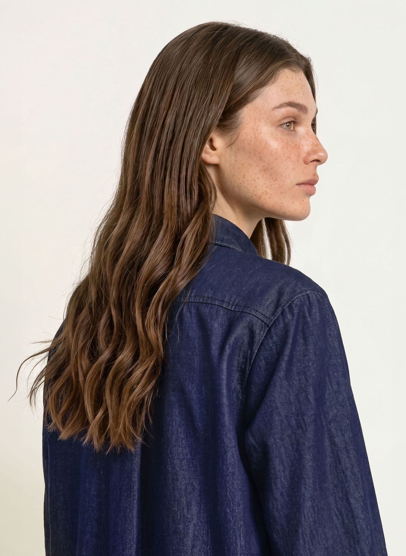 lilienfels Chemisier effet denim: BLEU FONCÉ