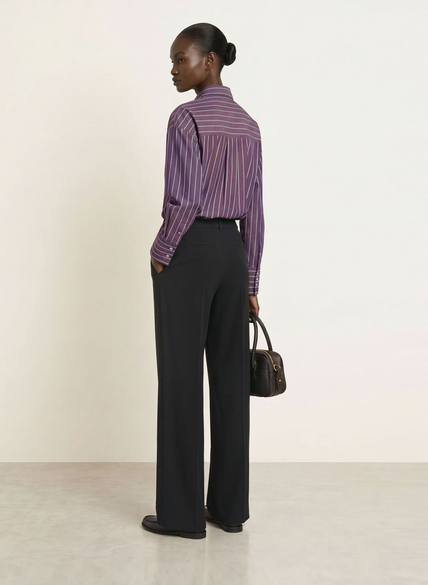 lilienfels Shirt blouse: PURPLE / ECRU