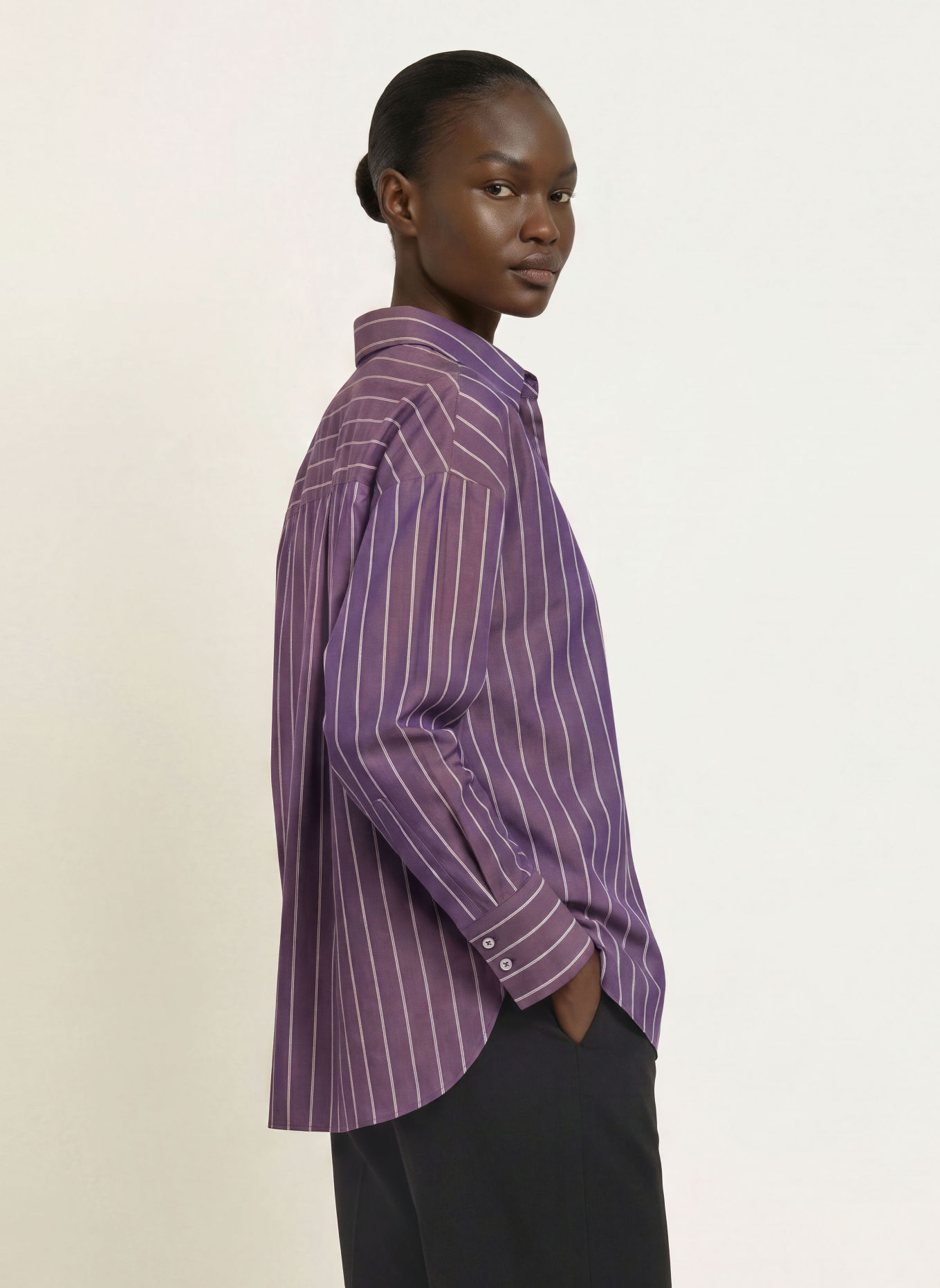 lilienfels Shirt blouse: PURPLE / ECRU