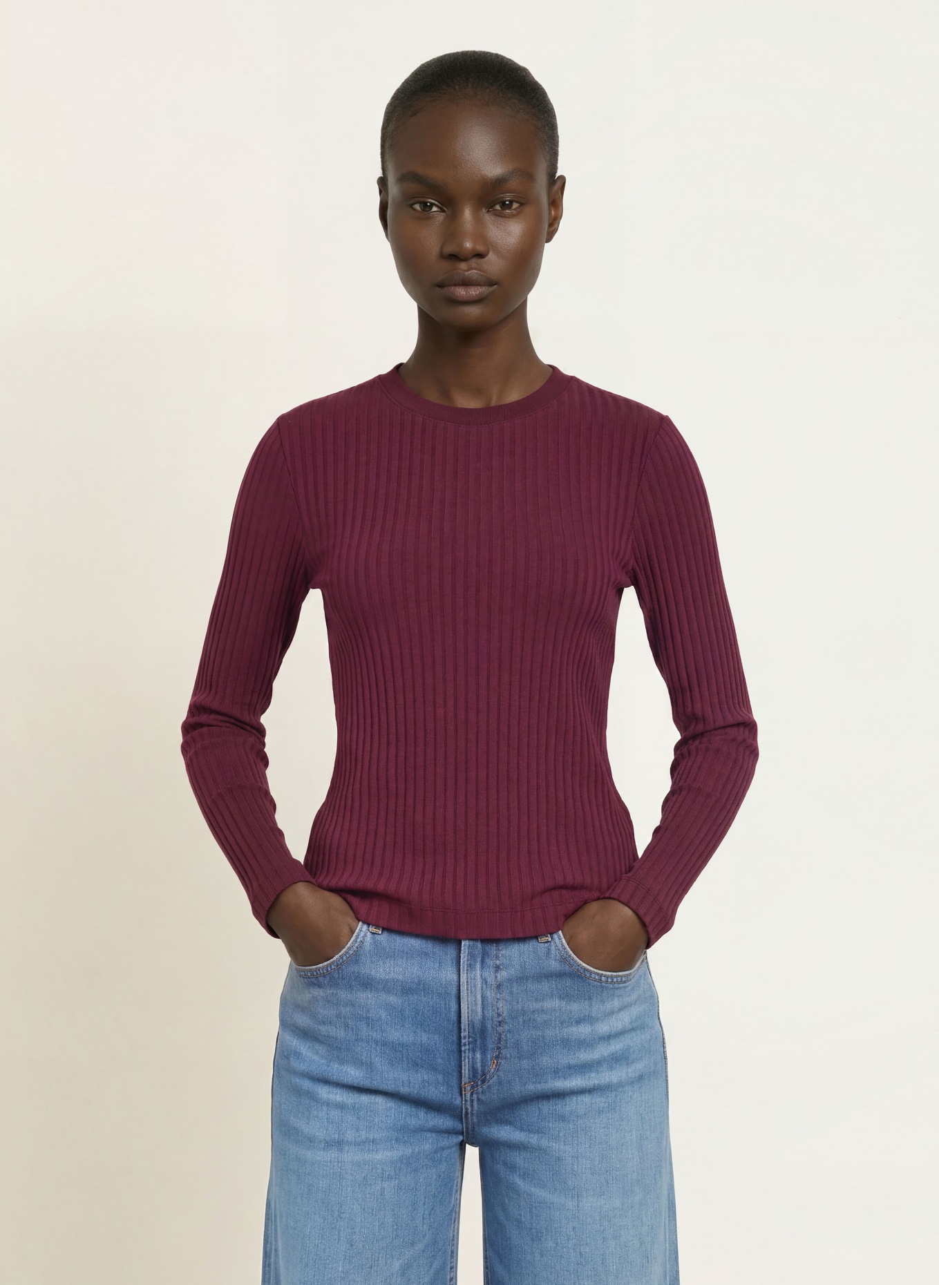 lilienfels Longsleeve: DUNKELLILA