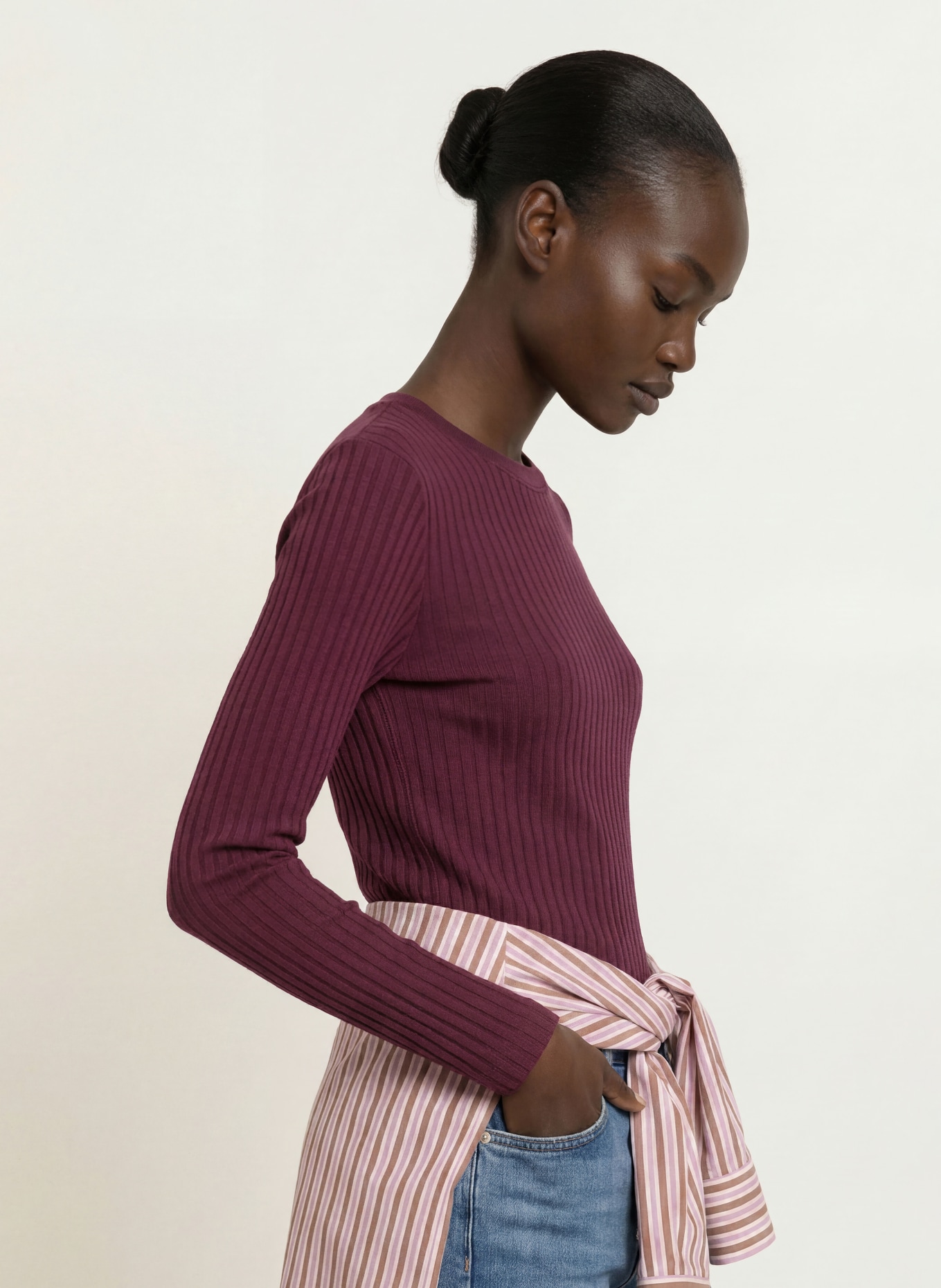 lilienfels Longsleeve: DUNKELLILA