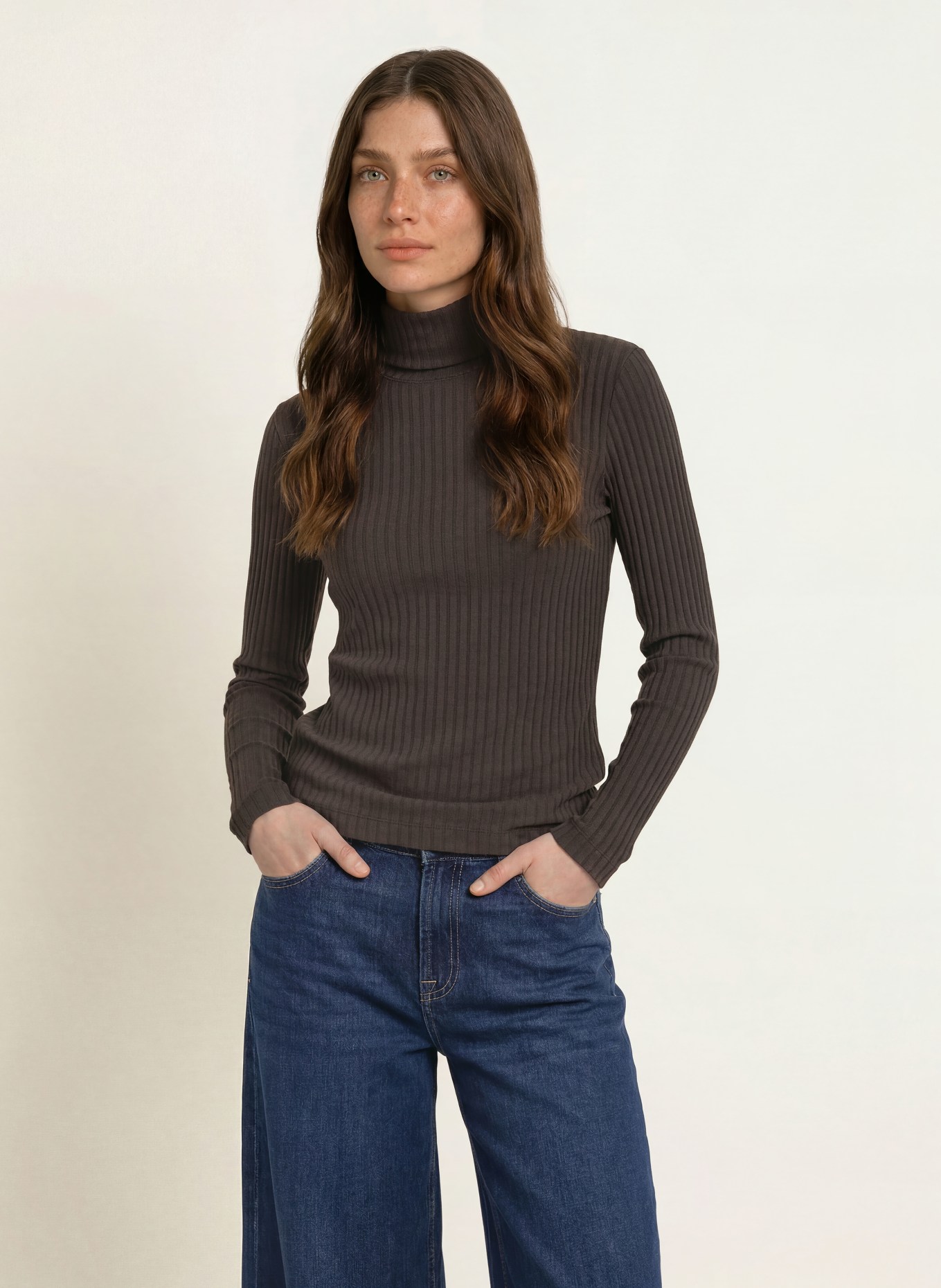 lilienfels Turtleneck top: DARK BROWN