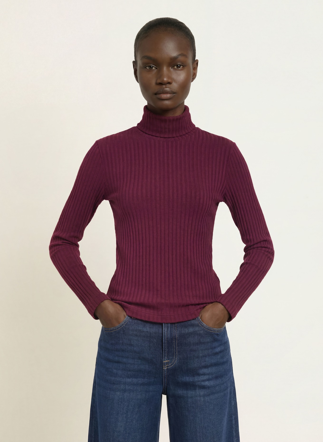 lilienfels Rollkragenshirt: DUNKELLILA