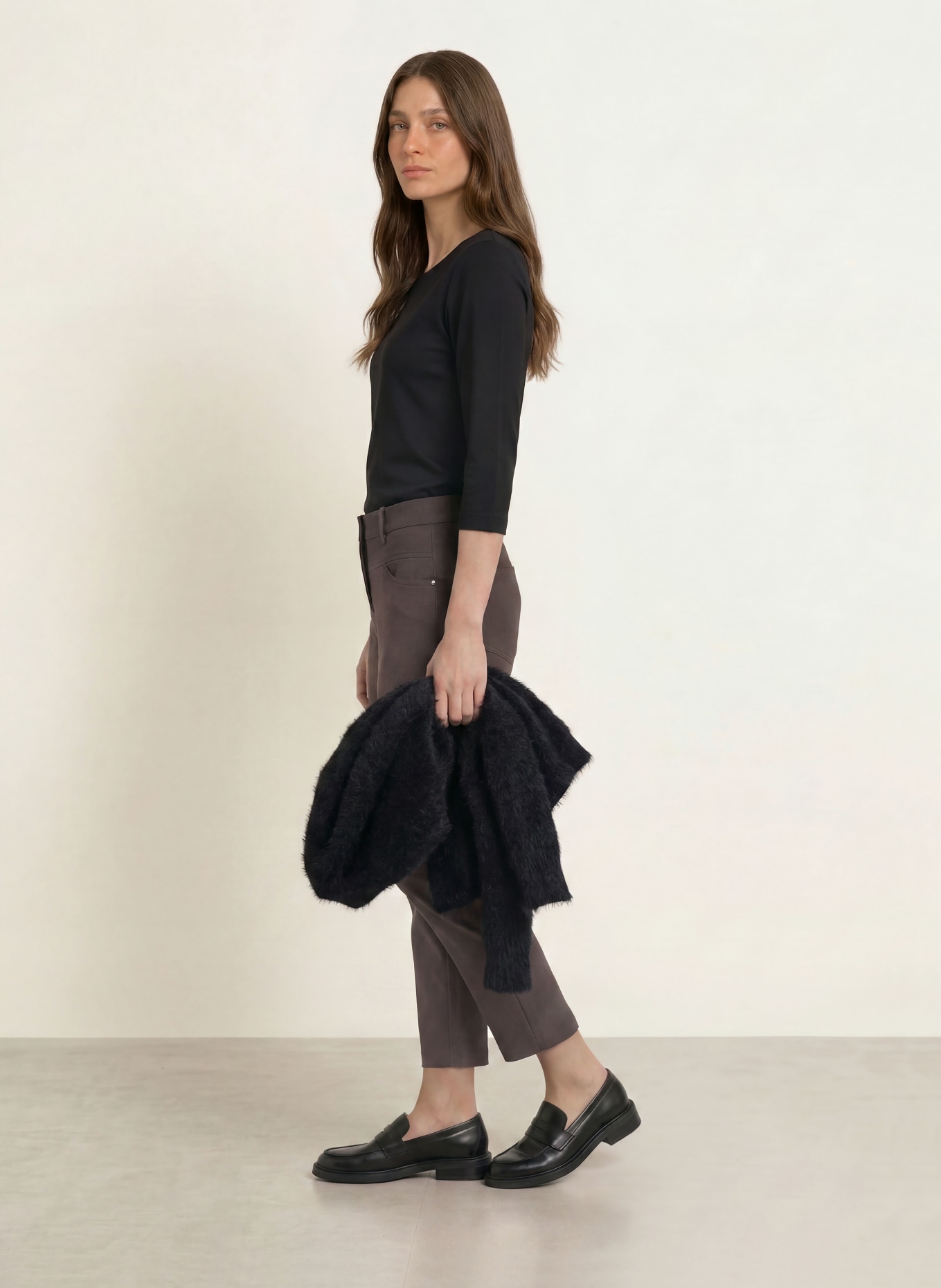 lilienfels Shirt mit 3/4-Arm: SCHWARZ