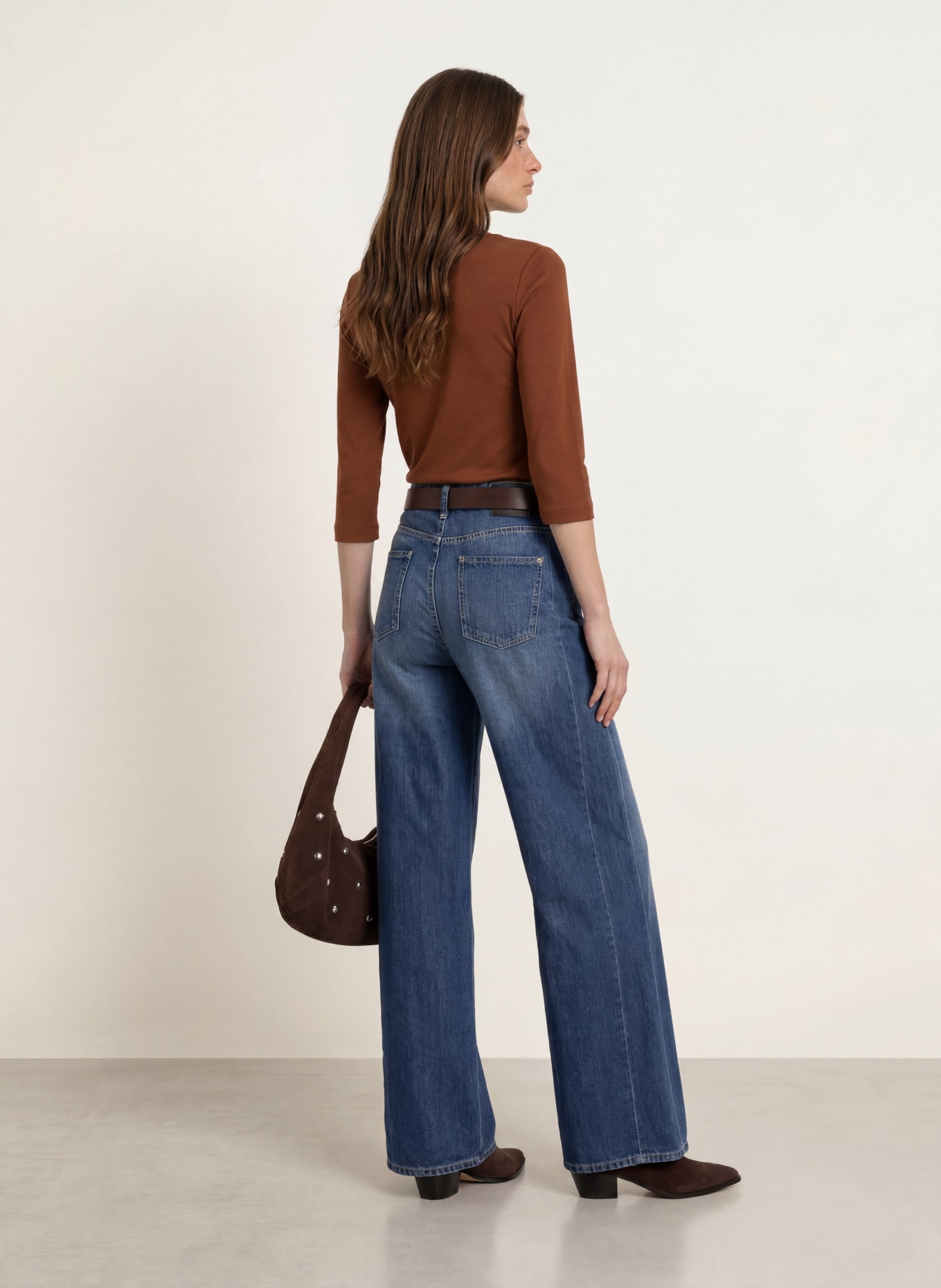 lilienfels Shirt mit 3/4-Arm: BRAUN
