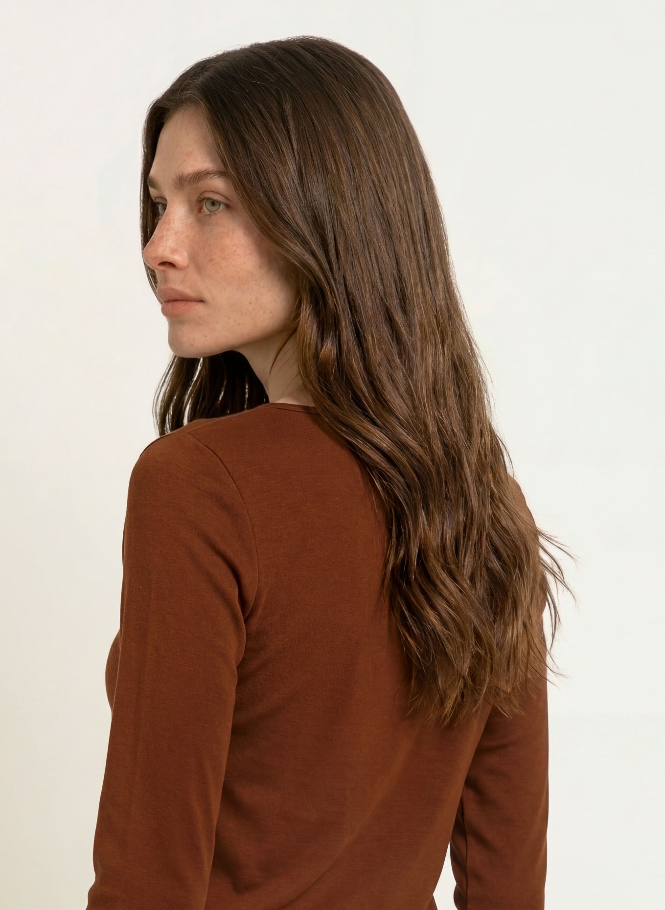 lilienfels Shirt mit 3/4-Arm: BRAUN