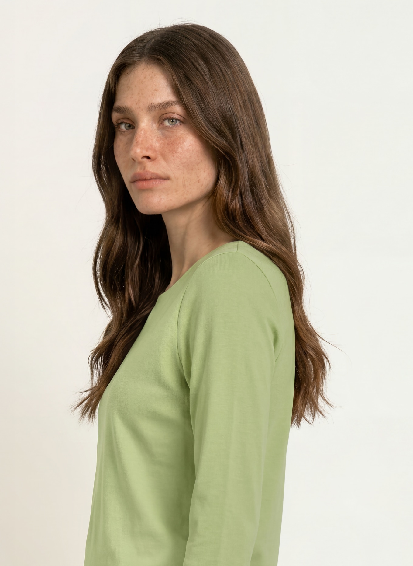 lilienfels T-shirt med 3/4-ärmar: LJUSGRÖN