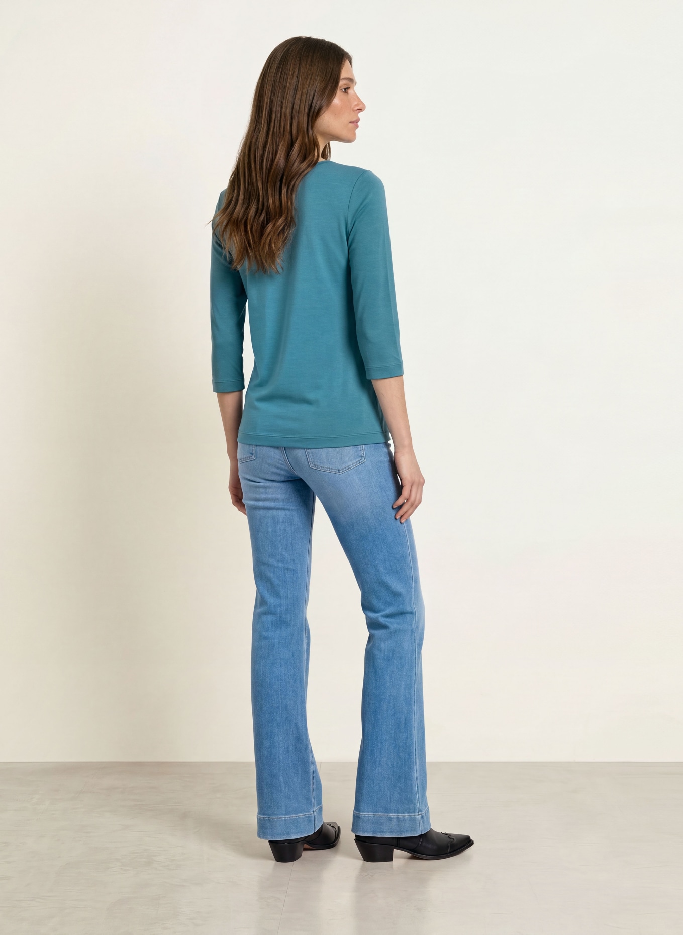 lilienfels Shirt with 3/4 sleeves: TEAL