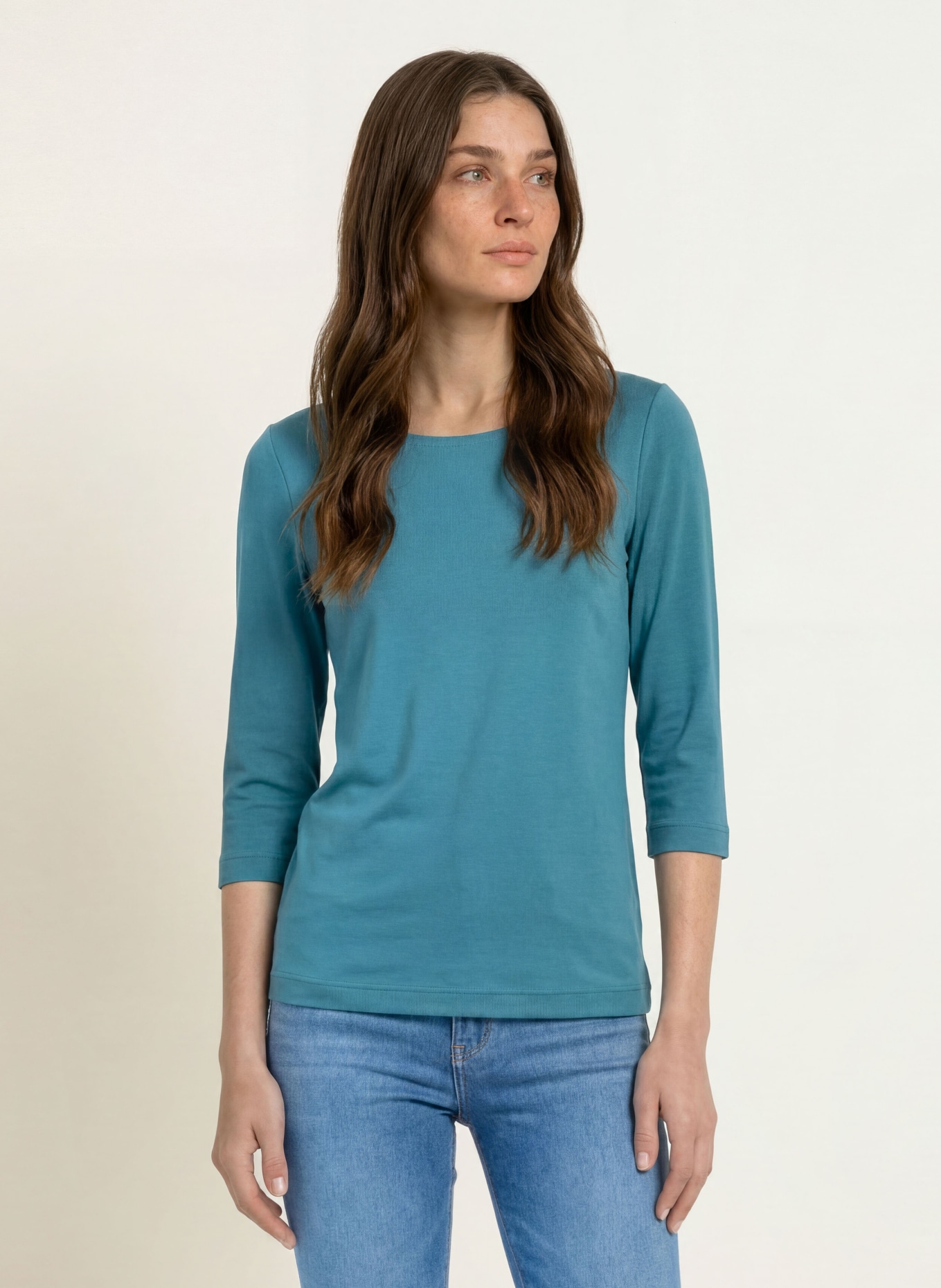 lilienfels Shirt with 3/4 sleeves: TEAL