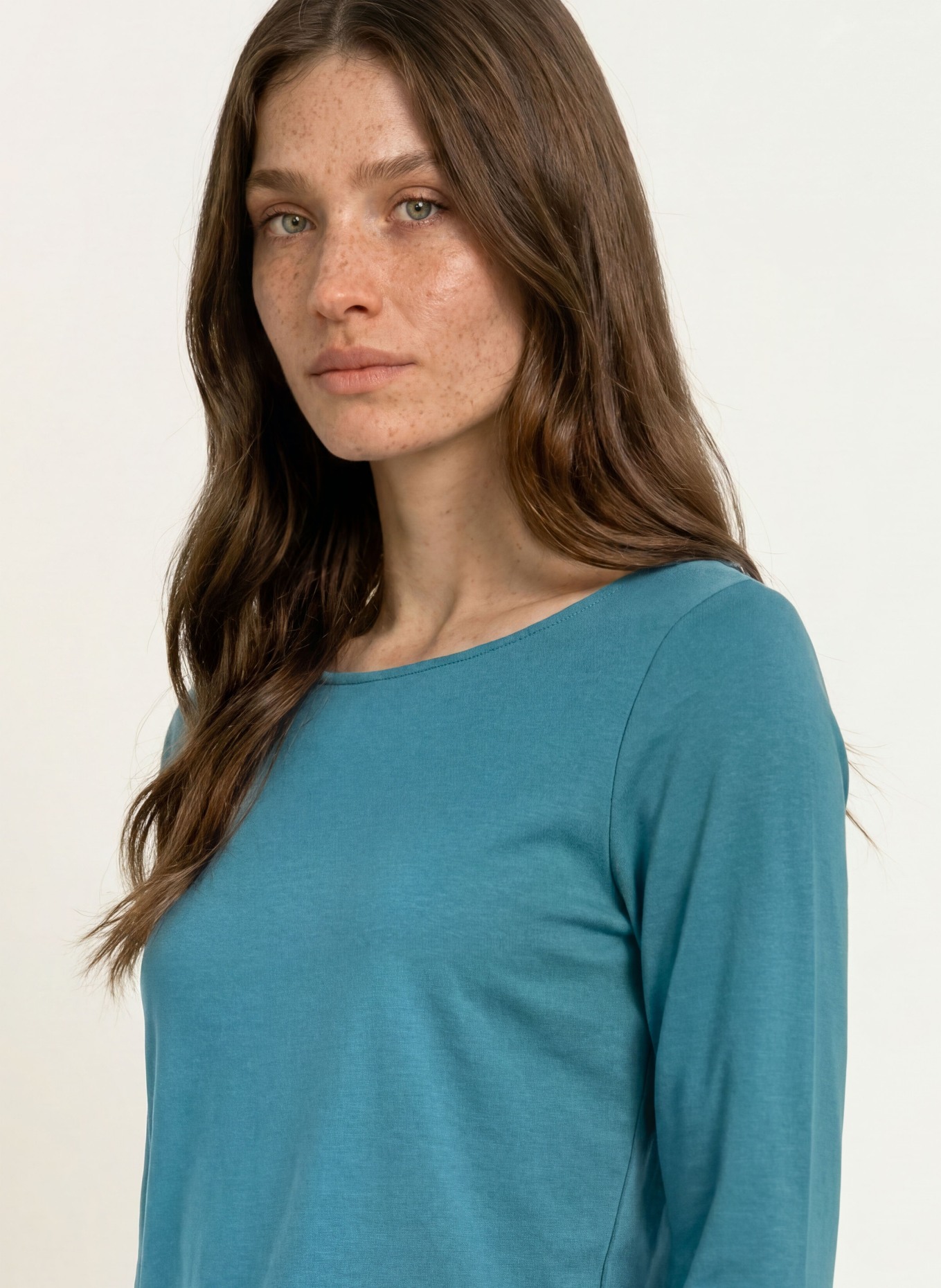 lilienfels Shirt with 3/4 sleeves: TEAL
