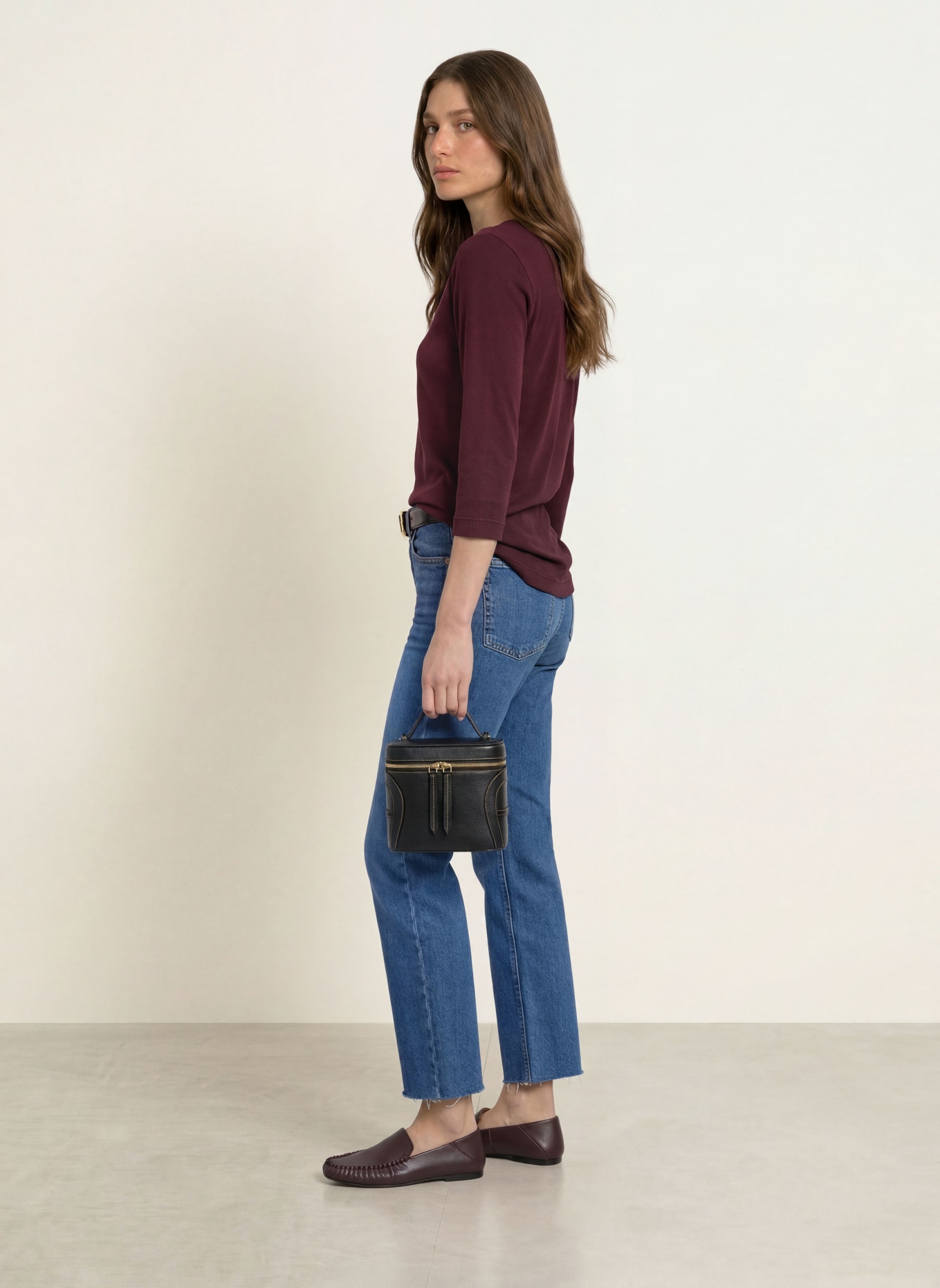 lilienfels Shirt with 3/4 sleeves: DARK RED