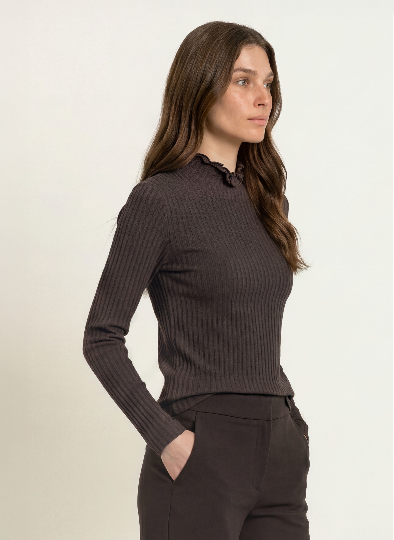 lilienfels Longsleeve: DUNKELBRAUN