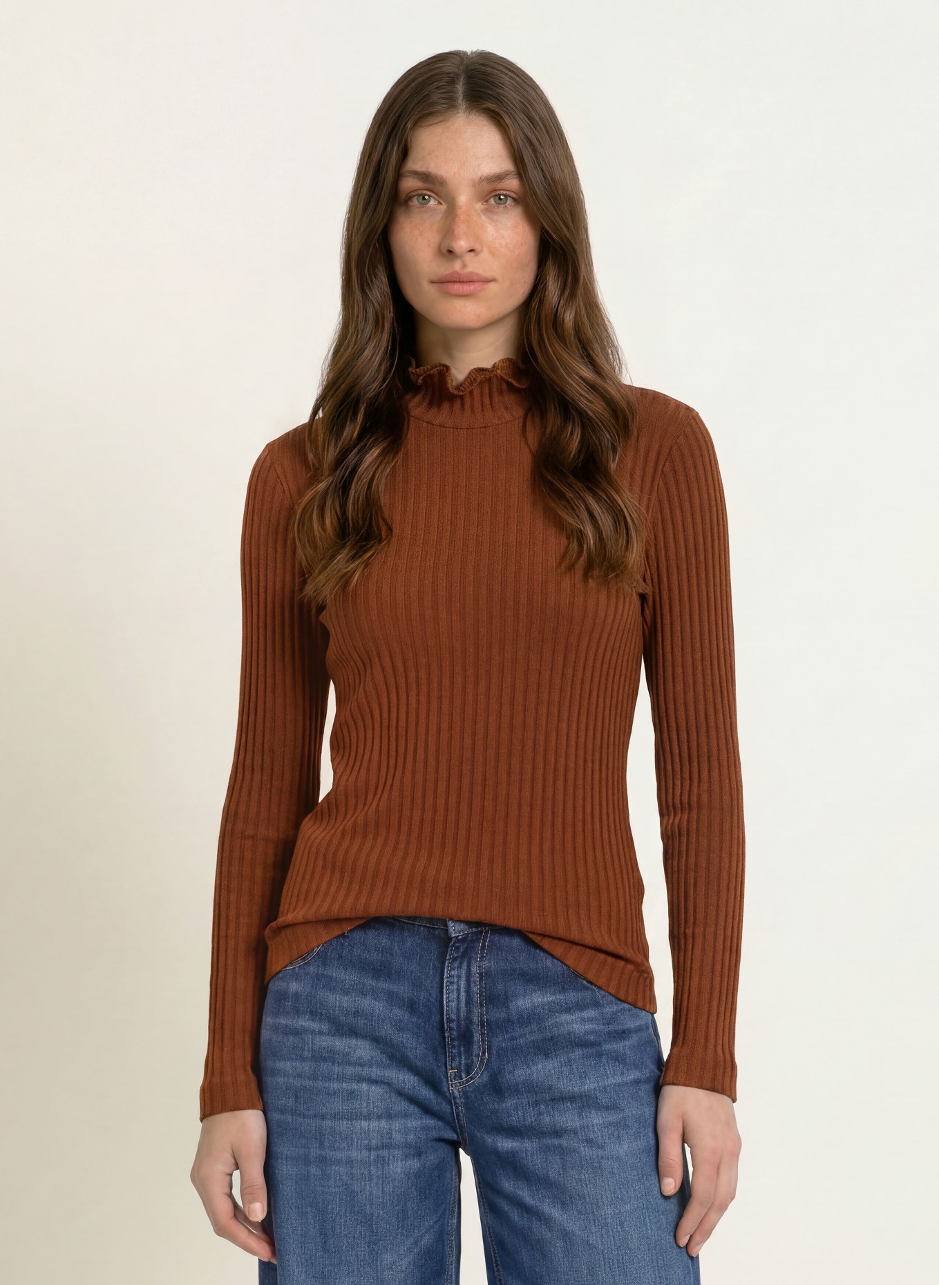 lilienfels Long-sleeve shirt: BROWN