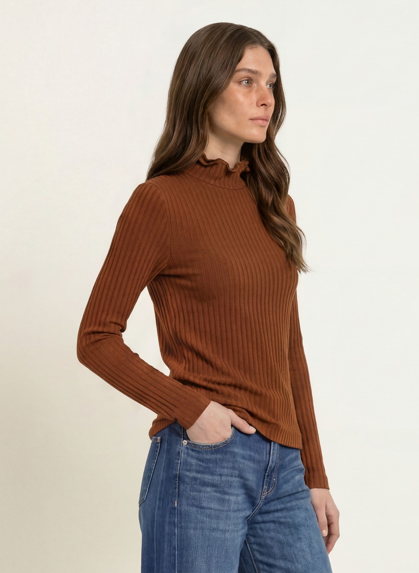 lilienfels Long-sleeve shirt: BROWN