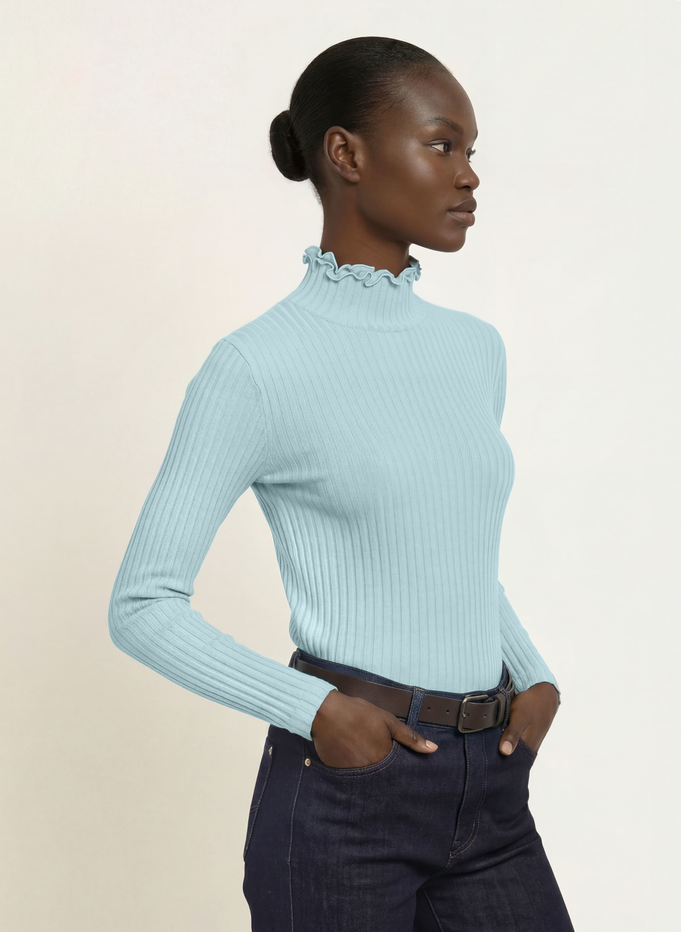 lilienfels Longsleeve: LICHTBLAUW