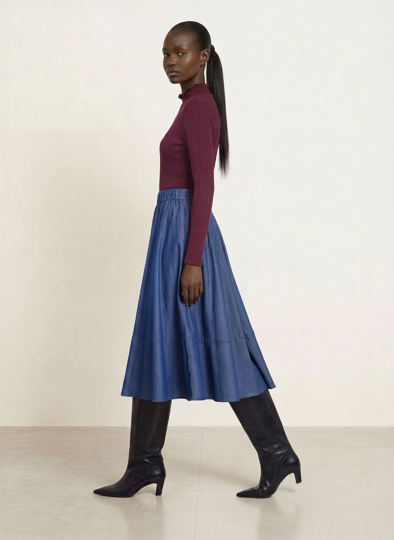 lilienfels Longsleeve: DUNKELLILA