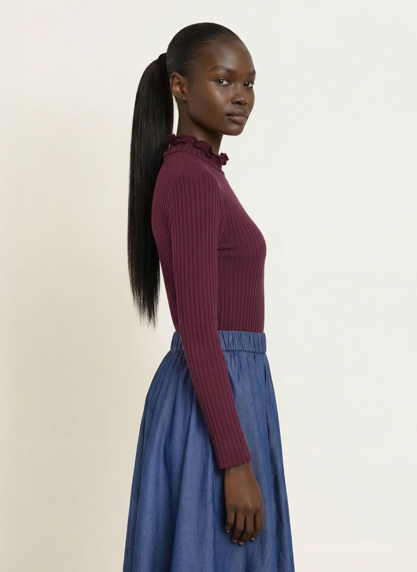 lilienfels Longsleeve: DUNKELLILA