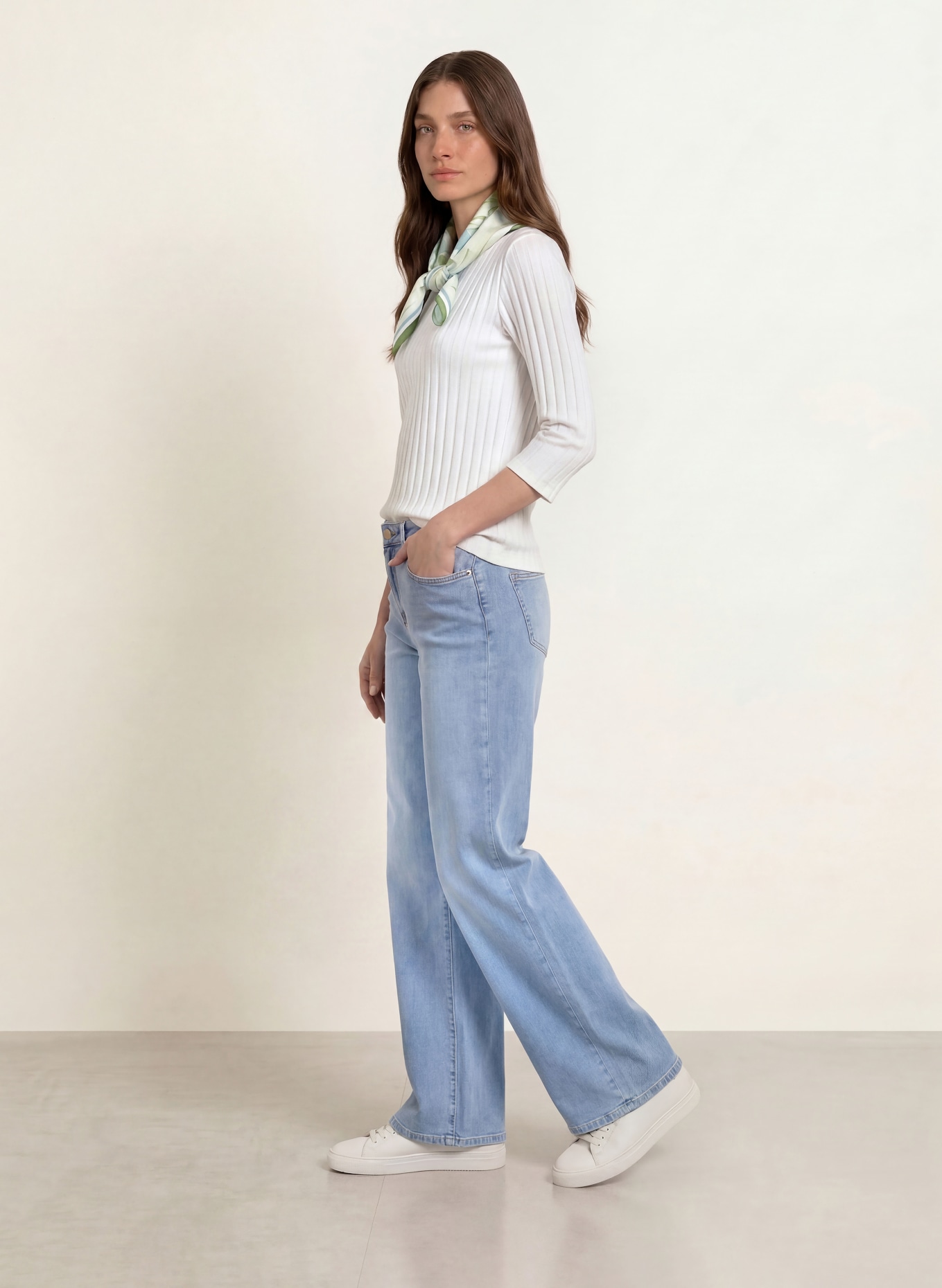 lilienfels Shirt mit 3/4-Arm: WEISS