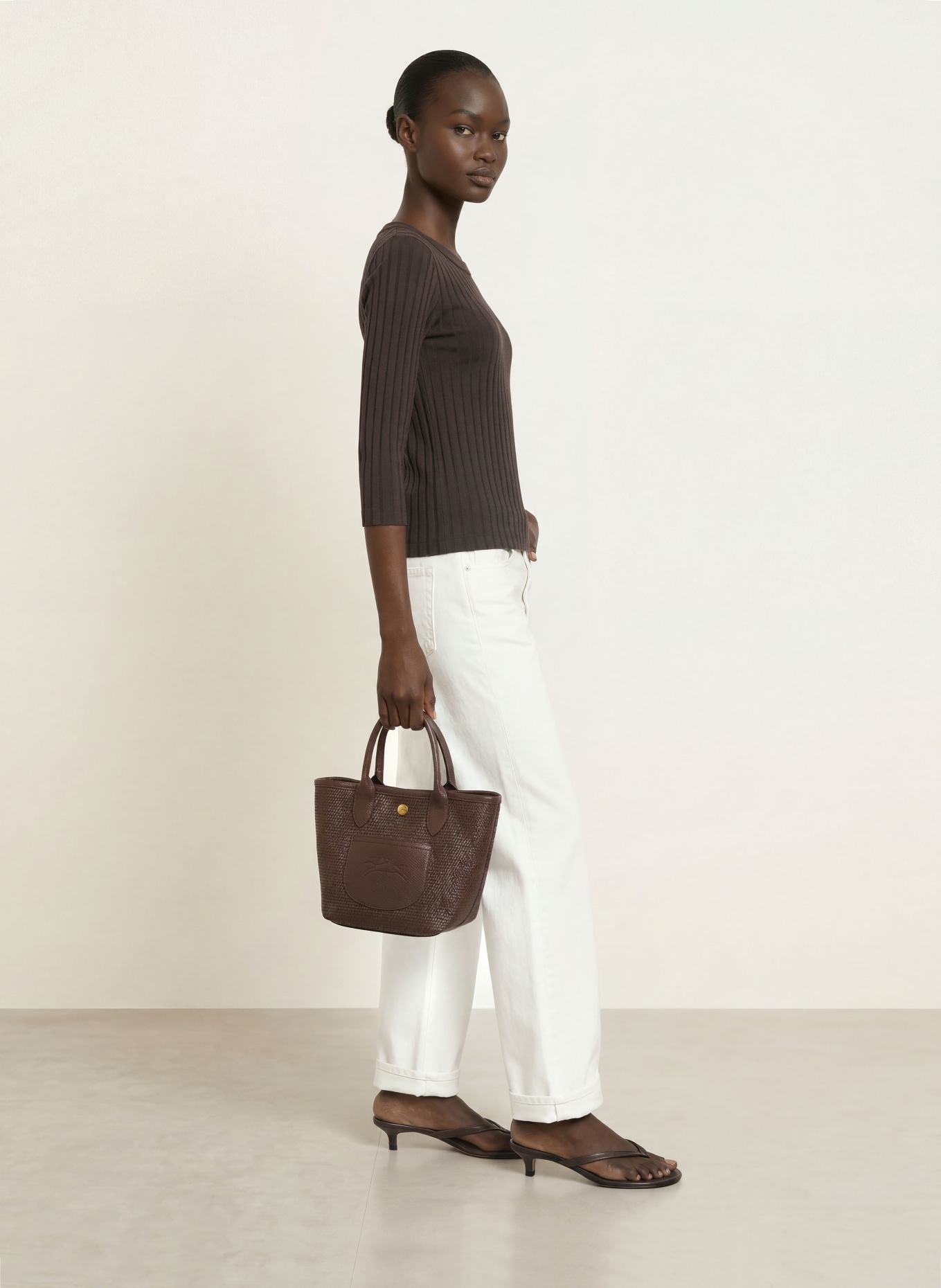 lilienfels Shirt mit 3/4-Arm: DUNKELBRAUN