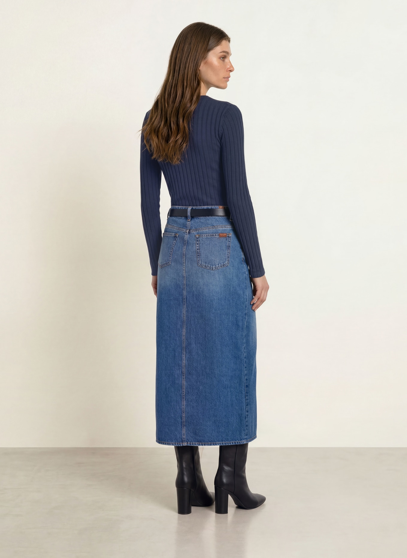 lilienfels Shirt mit 3/4-Arm: DUNKELBLAU