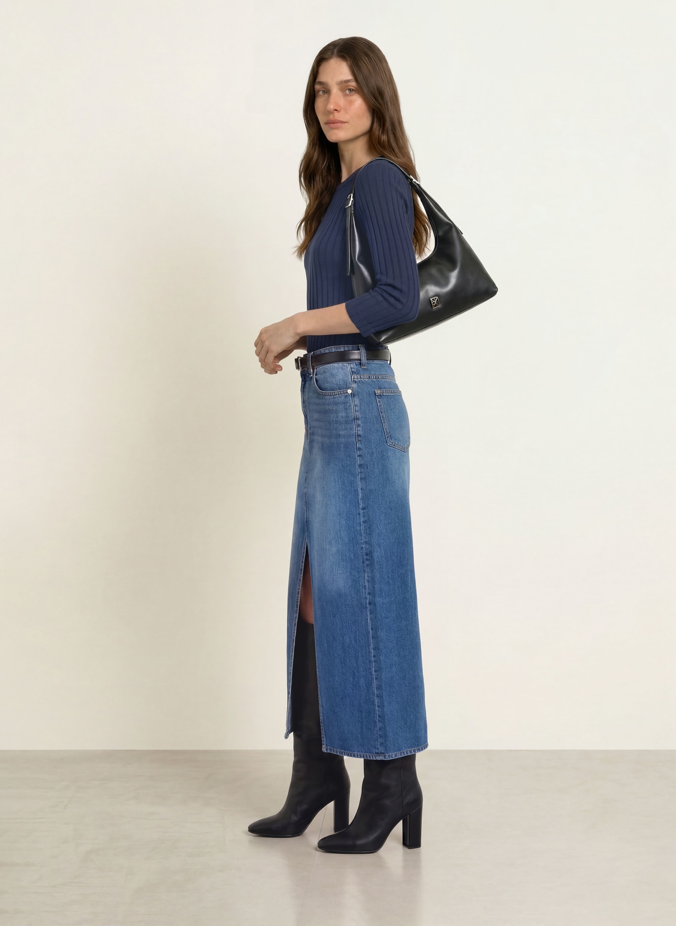 lilienfels Shirt mit 3/4-Arm: DUNKELBLAU