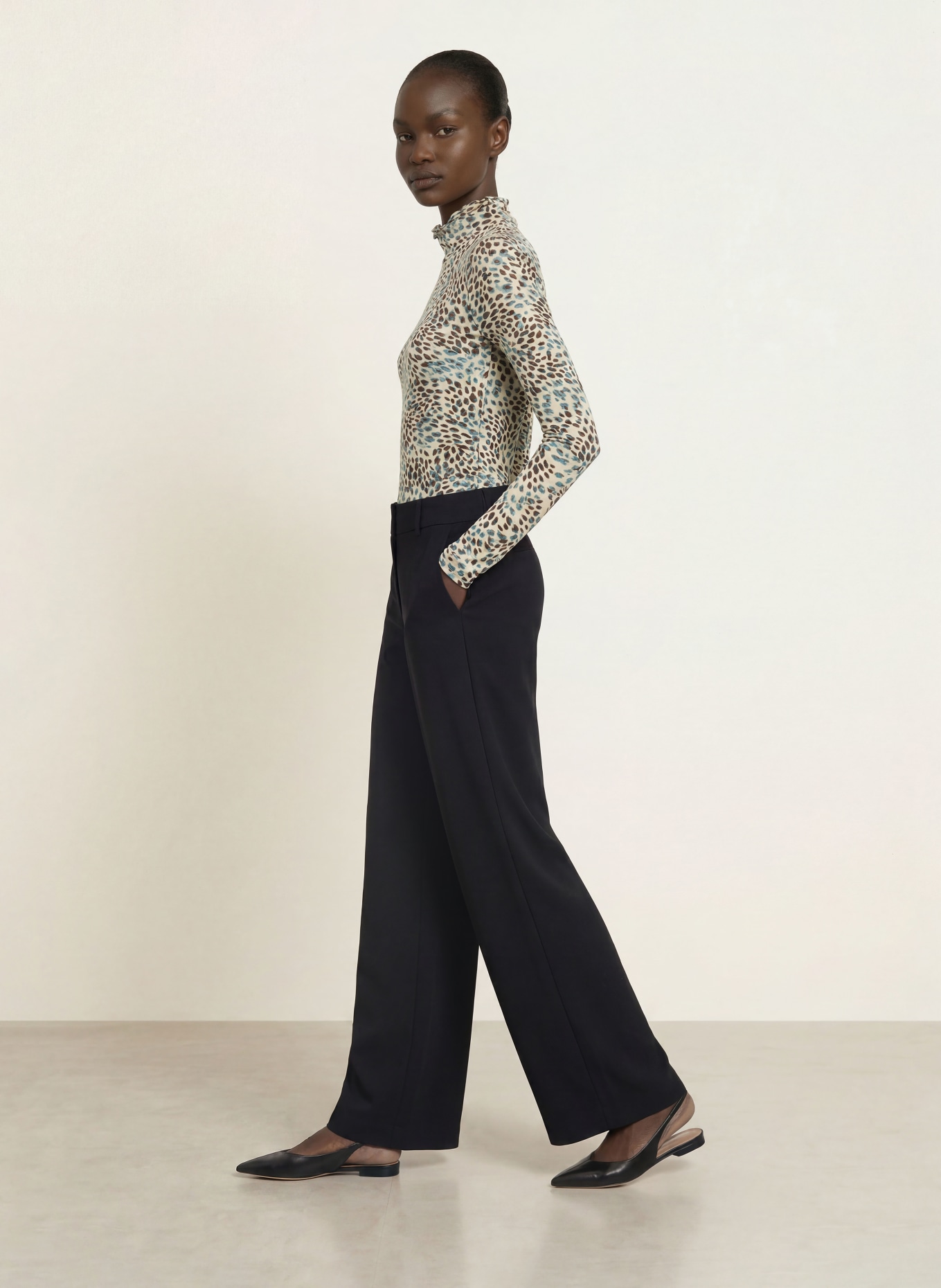 lilienfels Long-sleeve shirt: BEIGE / BLUE / BLACK